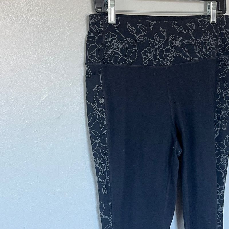 SKECHERS Skechers Women's Floral Graphic Leggings Black Size 30" / US 8 / IT 44 - 1 Thumbnail