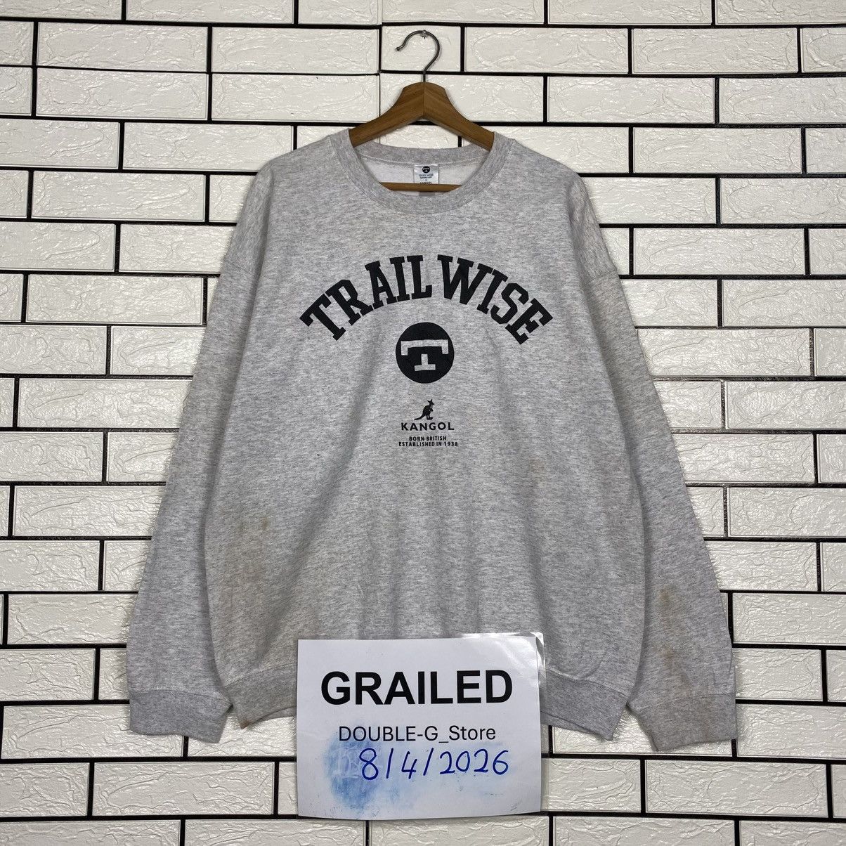 Japanese Brand 📌Vintage Sweatshirt Kangol Big Logo Design Embroidery Size US L / EU 52-54 / 3 - 1 Thumbnail