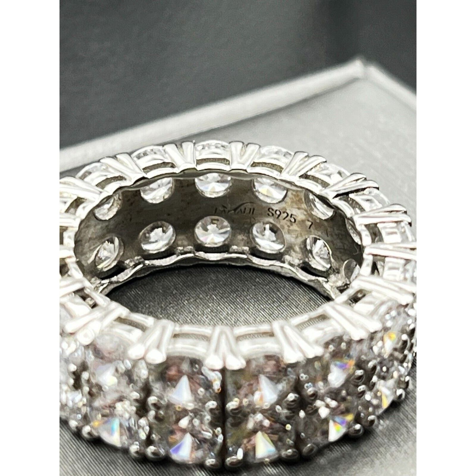 Other Round Cut Simulated Diamond/CZ Eternity Band Ring 925 Size ONE SIZE - 5 Thumbnail