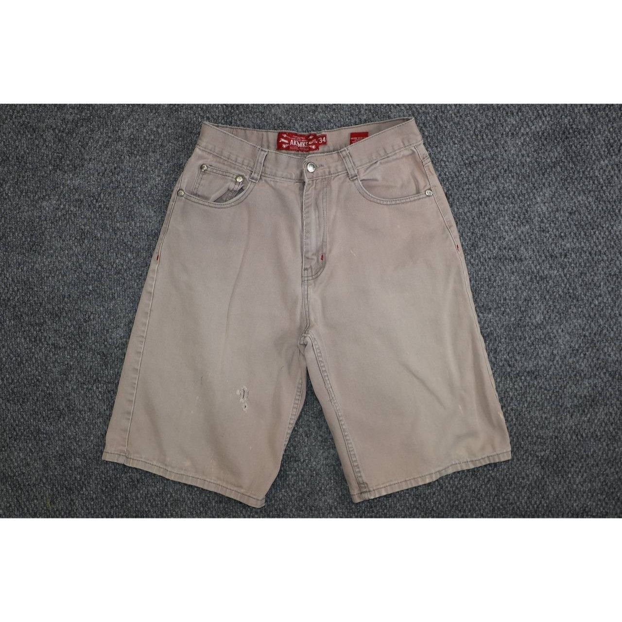 Vintage Vintage AKDMKS Baggy Denim Shorts Men’s 34 Brown Embroidered Size US 34 / EU 50 - 1 Thumbnail