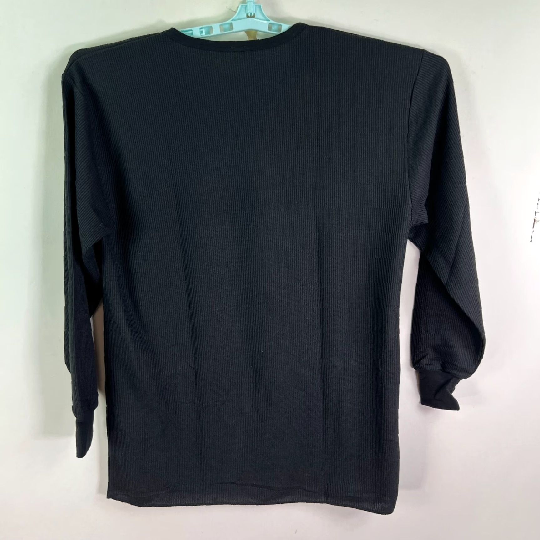 Vintage Britana T-Shirt 4XL Long Sleeve Thermal Mens Black Crew Neck 4XL Cotton Polyester Knit Solid Outdoor 90s Mens Size US XXL / EU 58 / 5 - 6 Thumbnail