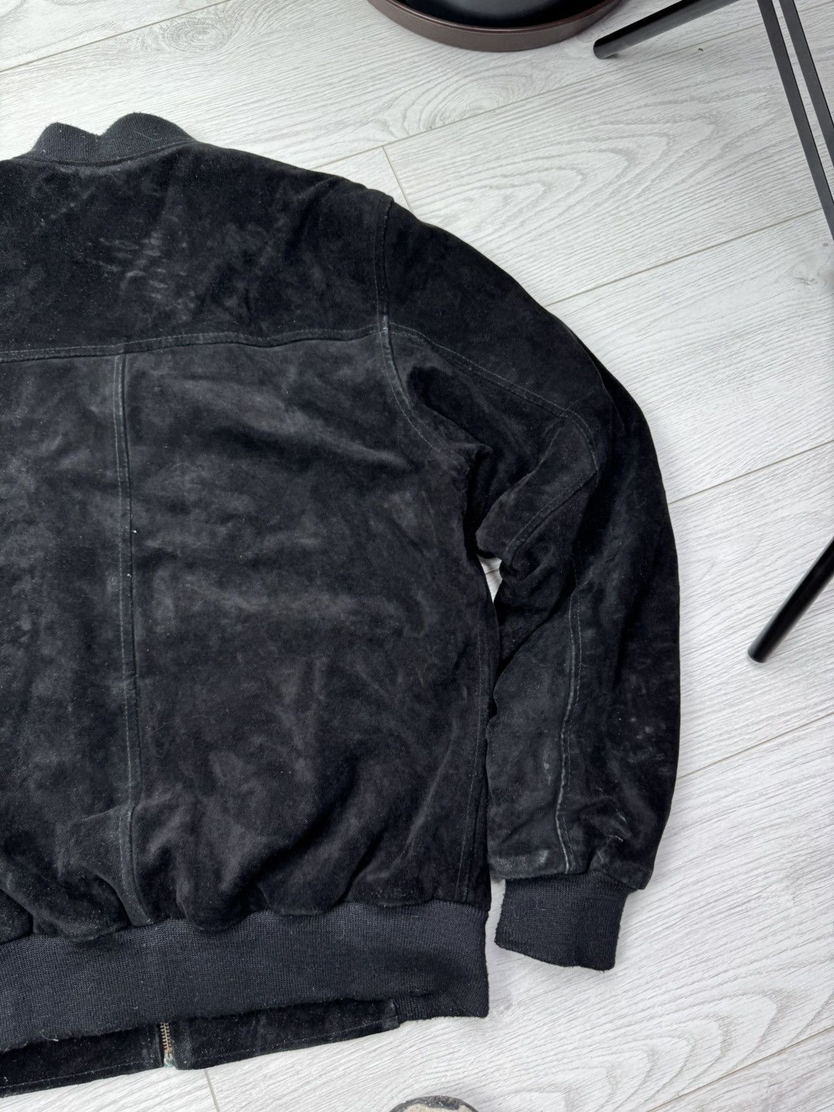 Vintage Vintage 90s Streetwear Quilted Suede Leather Bomber Jacket Size US M / EU 48-50 / 2 - 7 Thumbnail