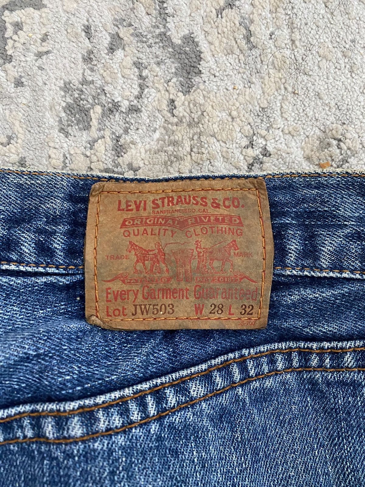 Comme des Garcons Junya Watanabe x Corso Como SS02 Painted Blue Levis Jeans Size US 28 / EU 44 - 9 Thumbnail