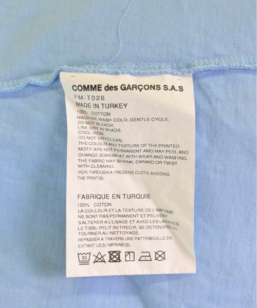 Comme des Garcons SHIRT T-Shirts Cotton Short Sleeve Plain Crewneck Light Blue Size US L / EU 52-54 / 3 - 9 Thumbnail