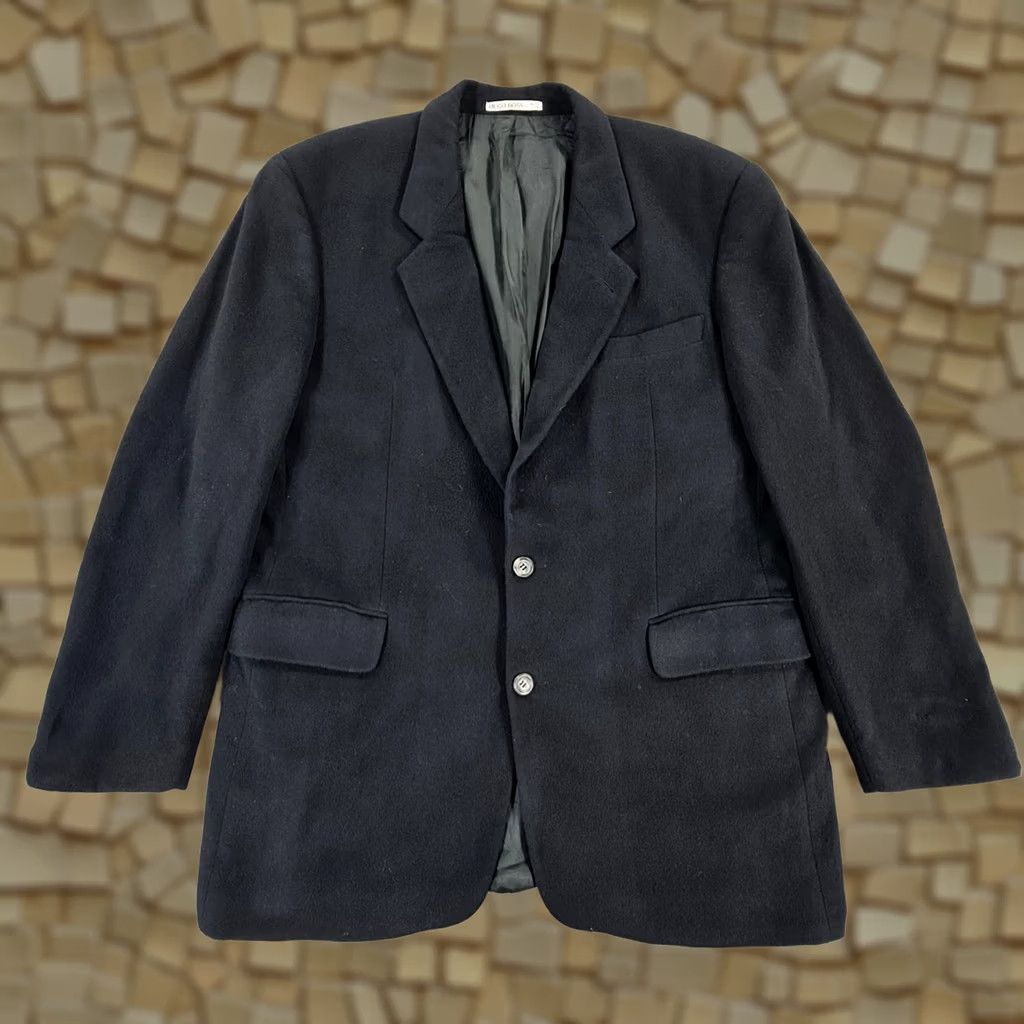 Hugo Boss VINTAGE Hugo Boss Mens Blazer Black 42 L Wool Angora Jacket USA Classic Designer Size 42R - 1 Thumbnail