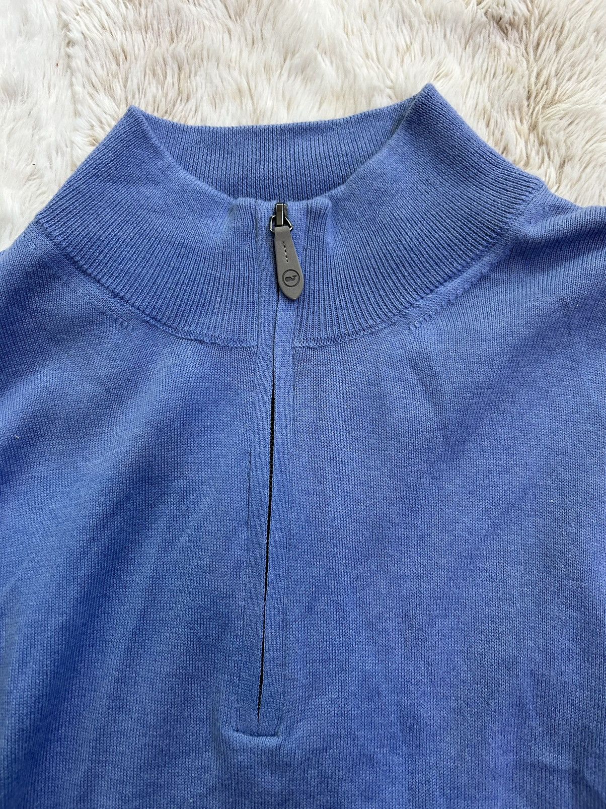 Vineyard Vines Cashmere Quarter Zip Sweater In Light Blue Size US M / EU 48-50 / 2 - 4 Thumbnail