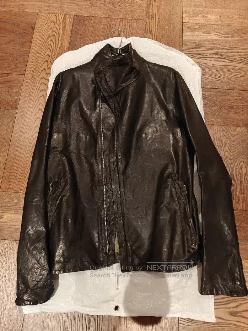 Carol Christian Poell Carol Christian Poell Elbow Titanium Leather Jacket Size US L / EU 52-54 / 3 - 1 Thumbnail