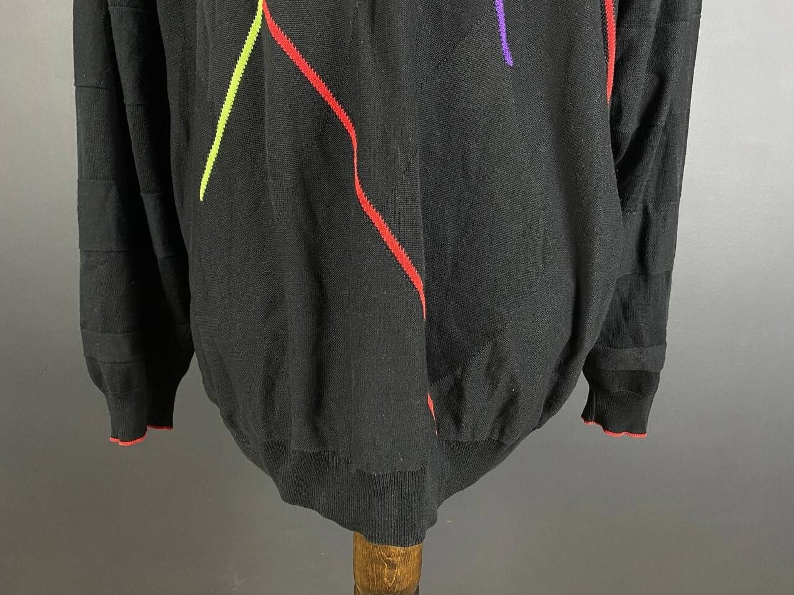 Carlo Colucci Carlo Colucci Black Geometric Stripe Sweater Size 3XL 4XL 64 Size US M / EU 48-50 / 2 - 4 Thumbnail