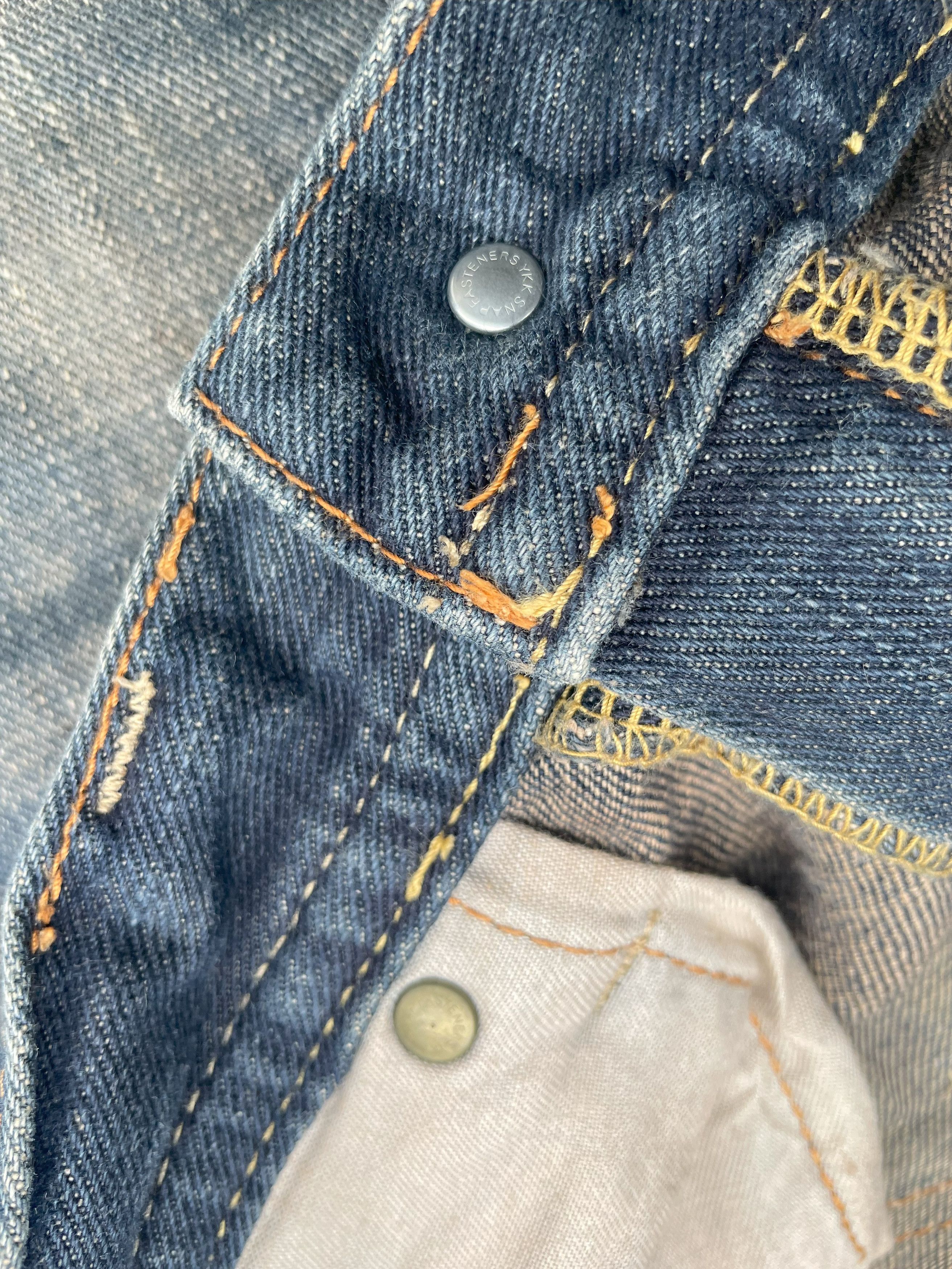 Japanese Brand GL Heart Faded Wash Denim Size US 34 / EU 50 - 11 Thumbnail