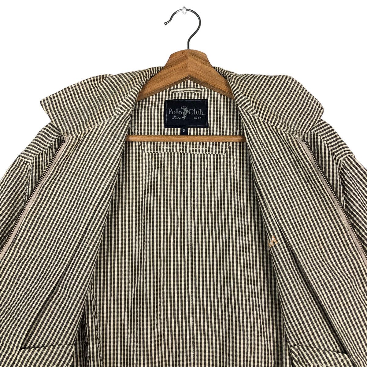 Japanese Brand 🔥Vintage Short Sleeve Bomber Jacket Polo Club Tartan Design Size US S / EU 44-46 / 1 - 14 Thumbnail