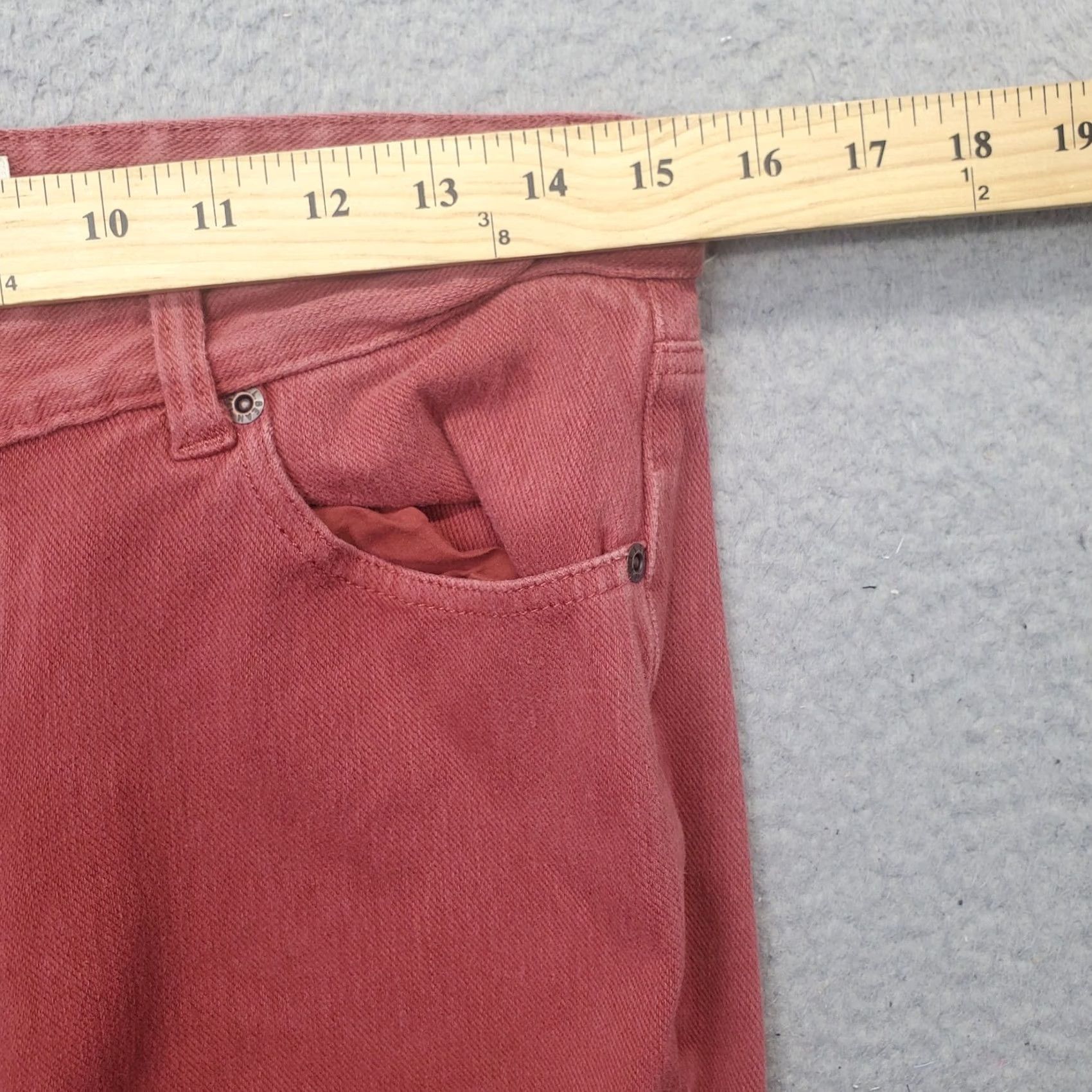 Vintage L.L. Bean Jeans Womens 8 Red Denim Stretch Classic Fit Straight Leg Dark Wash Jeans Shirt Hoodie etc Size 30" / US 8 / IT 44 - 6 Thumbnail