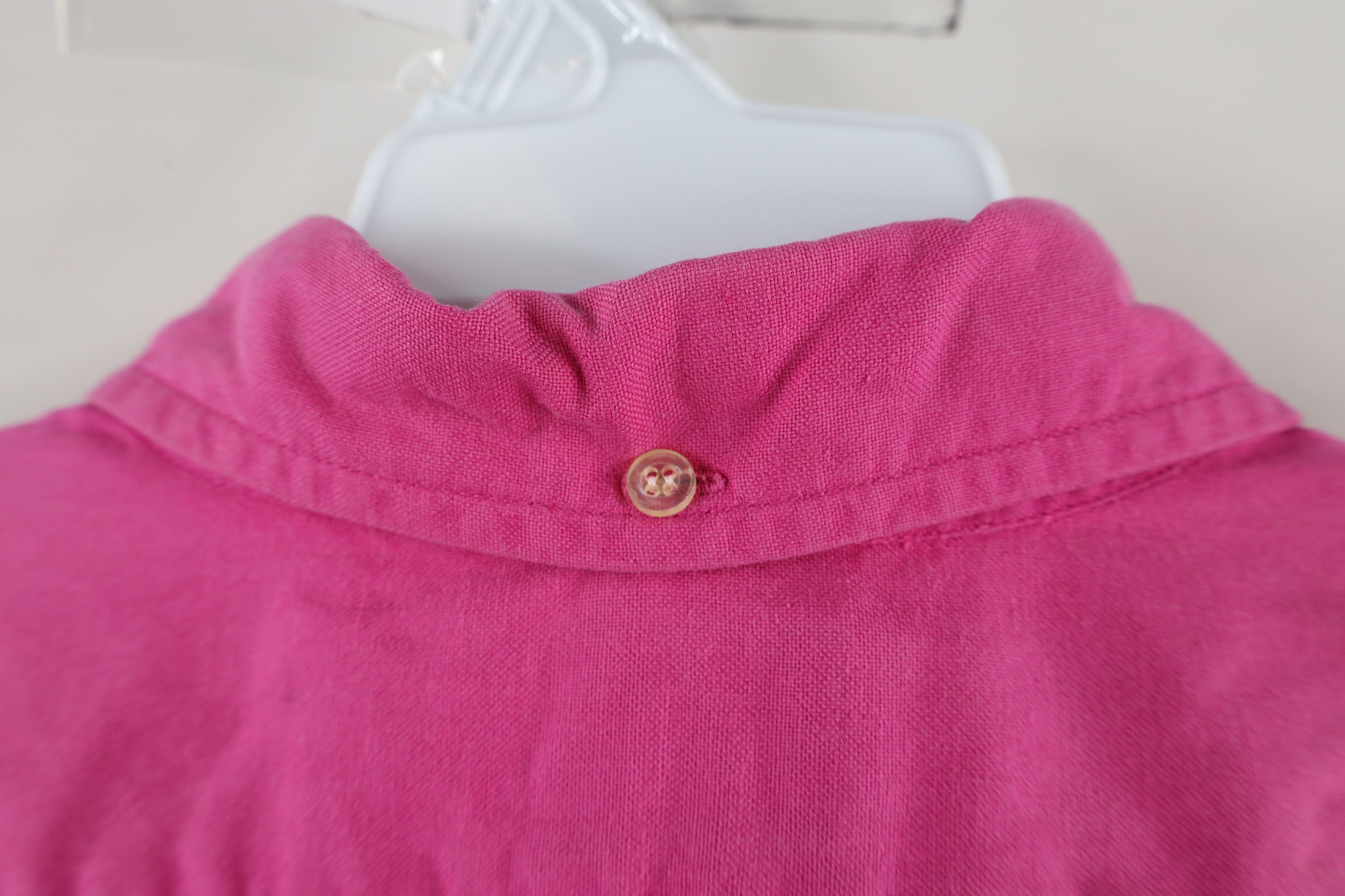 J.Crew × Vintage Vintage 90s J Crew Short Sleeve Button Down Shirt Pink Size US M / EU 48-50 / 2 - 11 Thumbnail