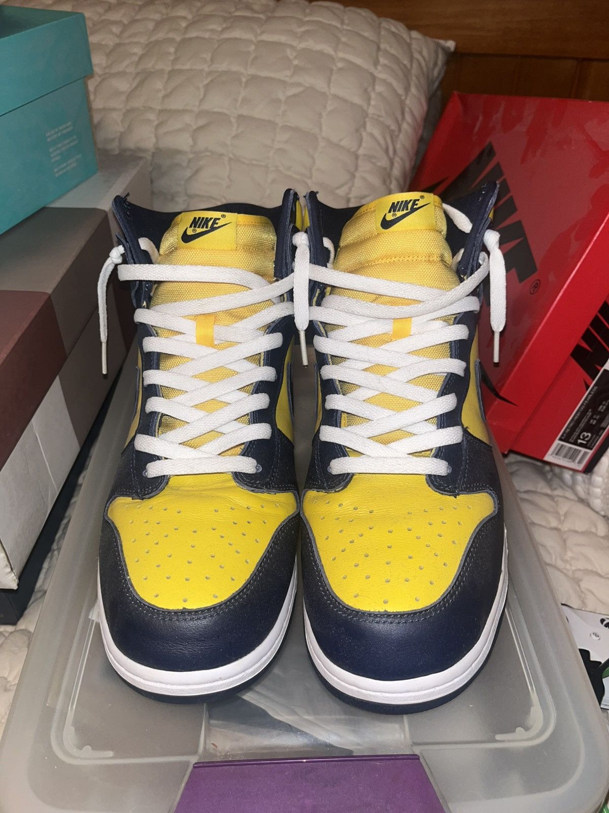 Nike Nike Dunk High Michigan size 13 Size US 13 / EU 46 - 2 Thumbnail