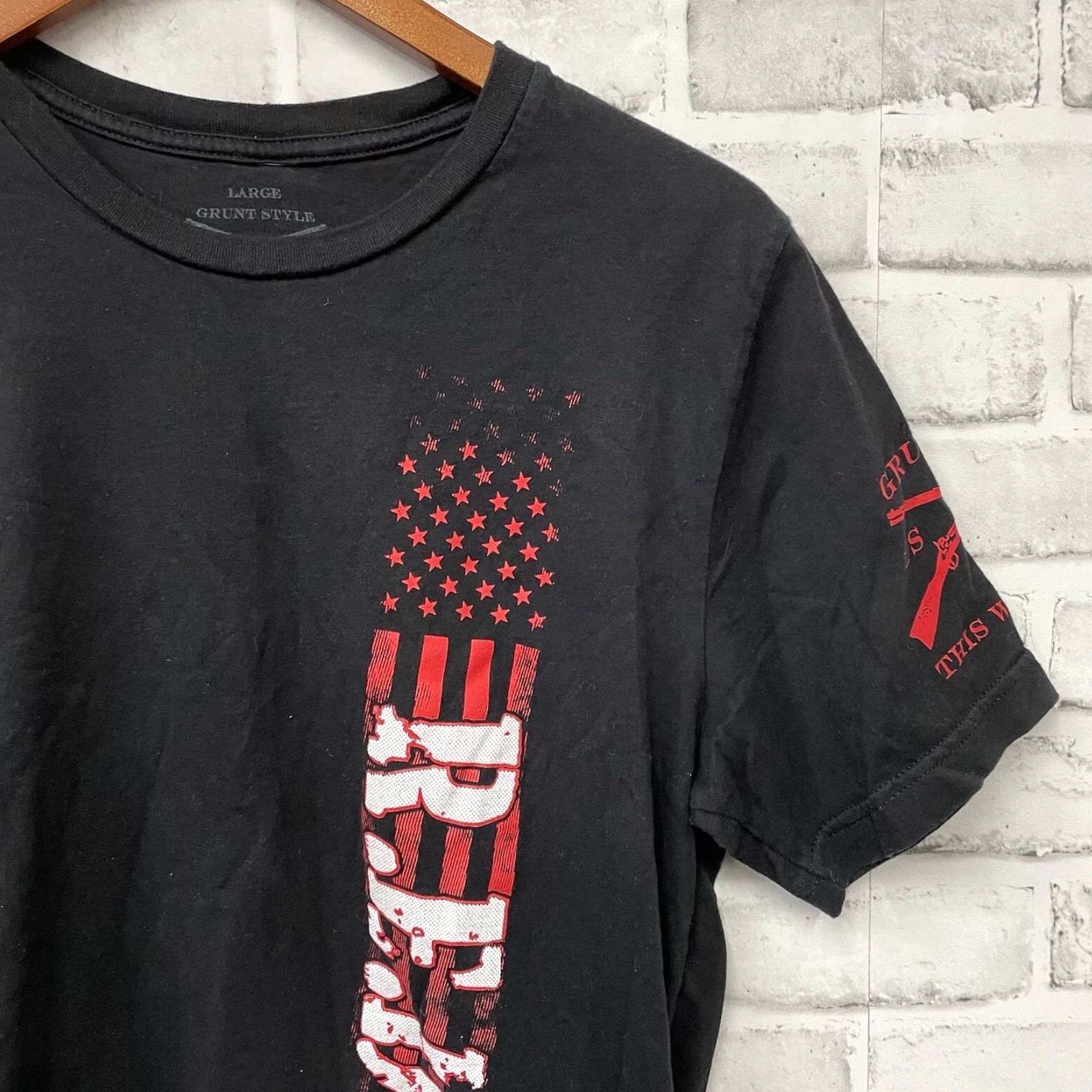 Vintage Grunt Style 100% Cotton Graphic Tee Mens Size L USA Black Shirt Men L USA Graphics Size US L / EU 52-54 / 3 - 2 Thumbnail