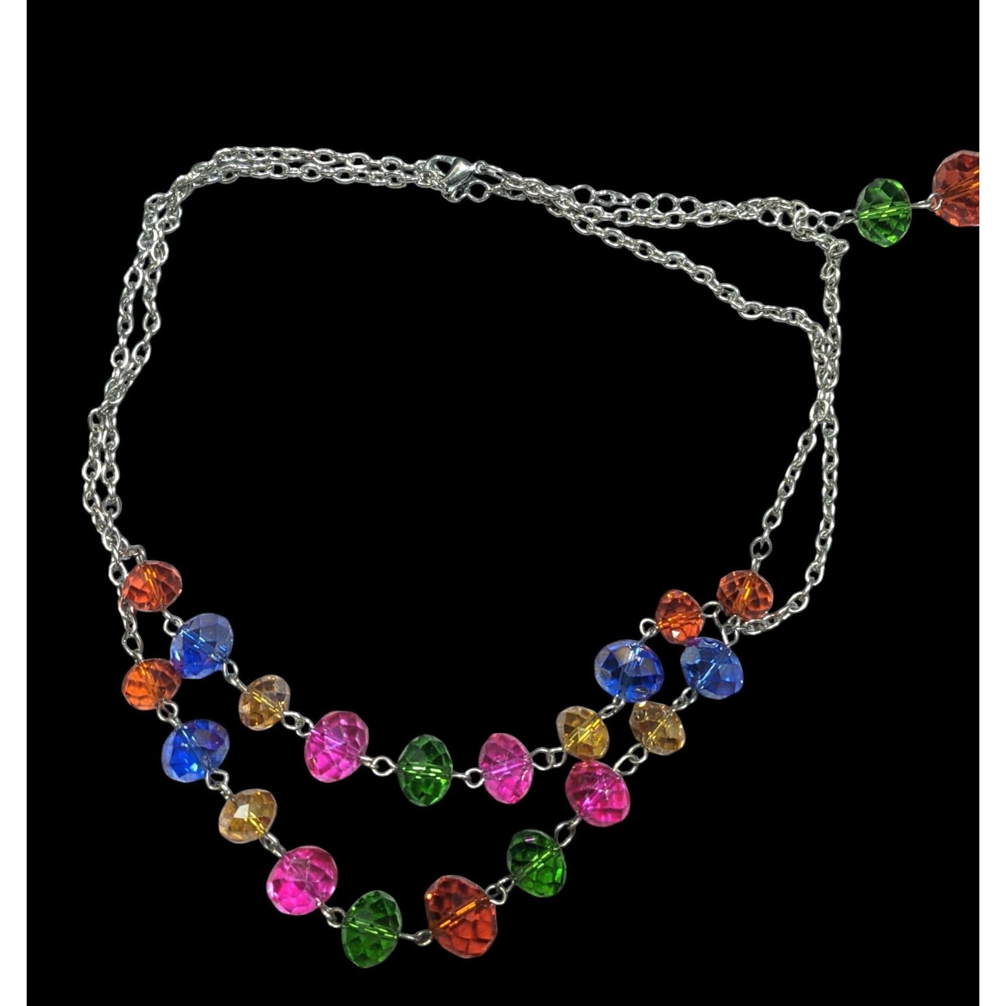 Other Candycore Sparkly Rainbow Glass Beaded Multilayer Necklace Size ONE SIZE - 1 Thumbnail