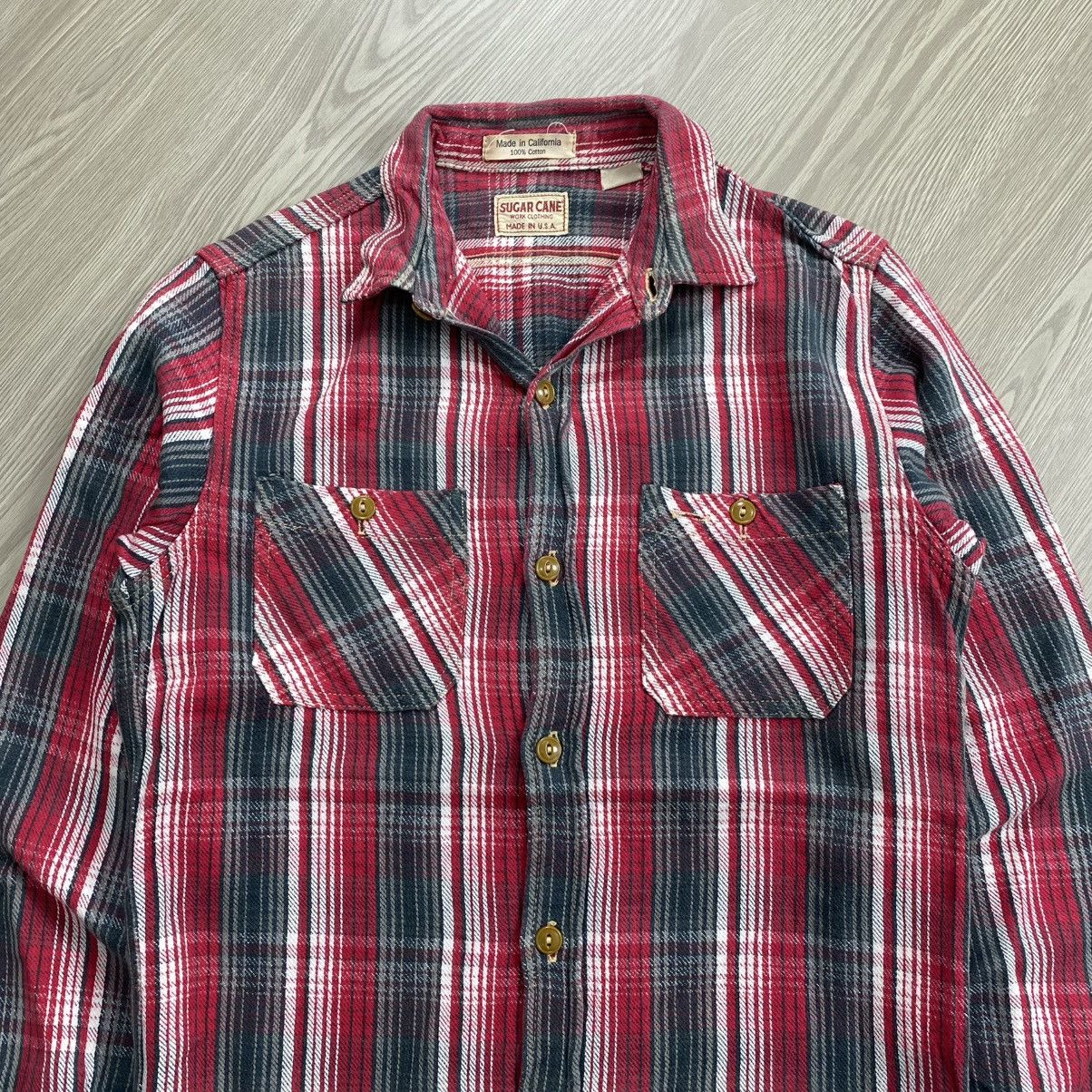 Japanese Brand × Sugar Cane × Toyo Enterprises Vinatage Sugar Cane USA Red Plaid Flannel Shirt Size US S / EU 44-46 / 1 - 2 Thumbnail