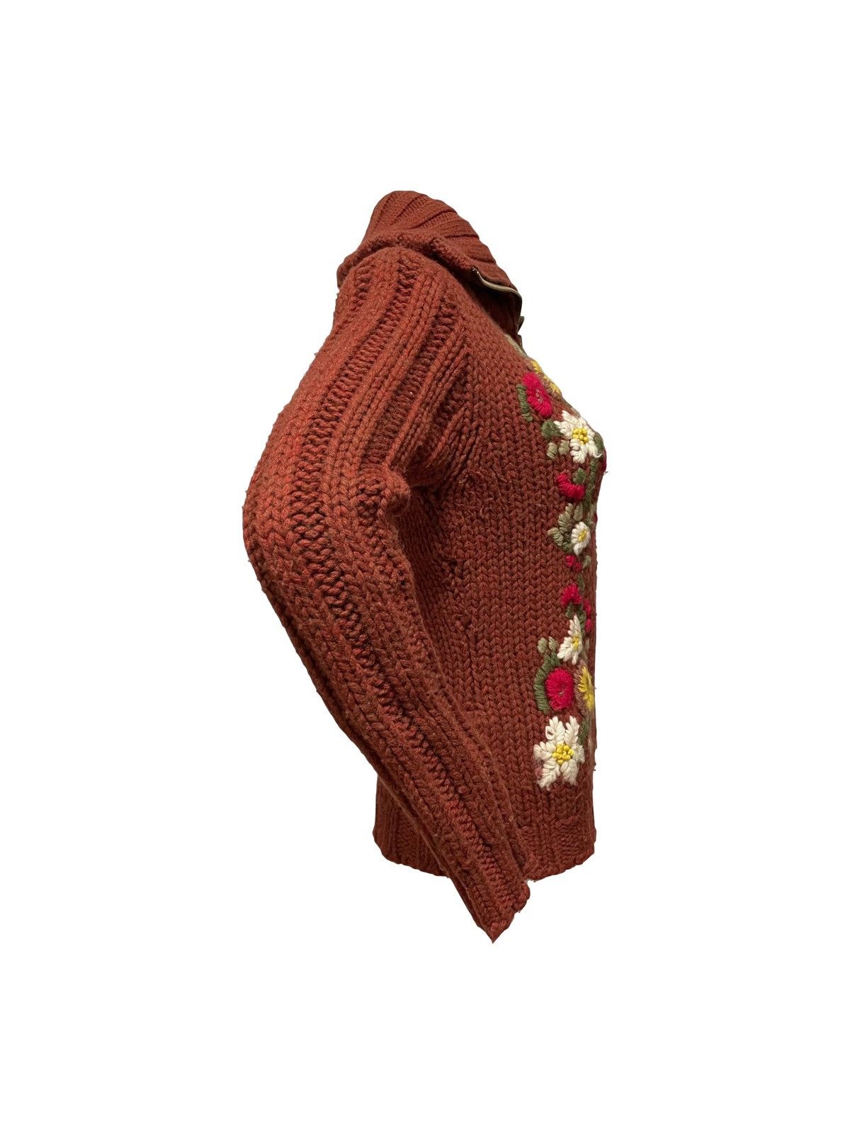 Dolce & Gabbana D&G Fall Winter 2002 Embroidered Floral Knit Cardigan Size M / US 6-8 / IT 42-44 - 3 Thumbnail