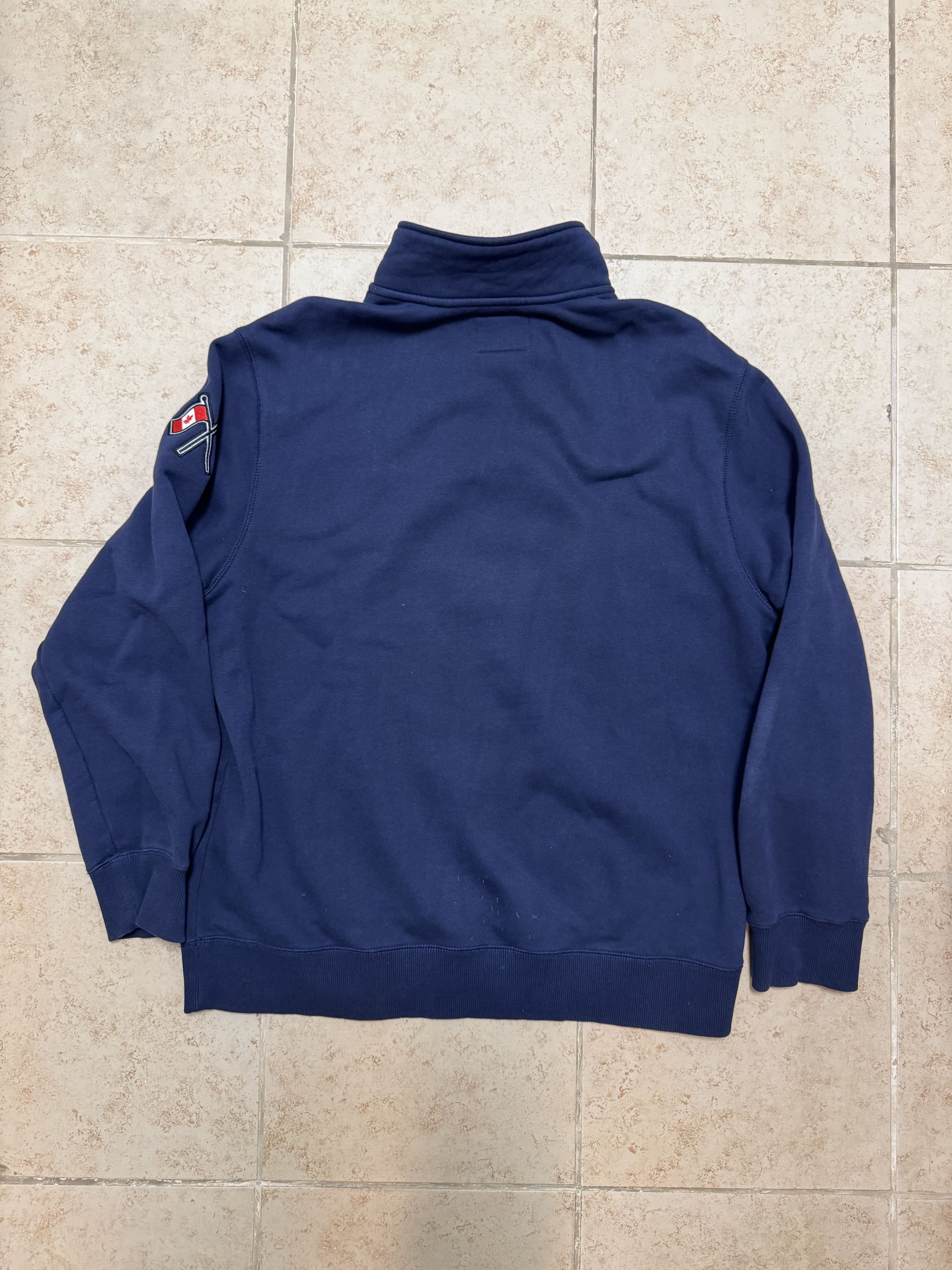 Roots Roots Vancouver Canada Quarter Zip Sweatshirt Blue Fleece L Size US L / EU 52-54 / 3 - 2 Thumbnail