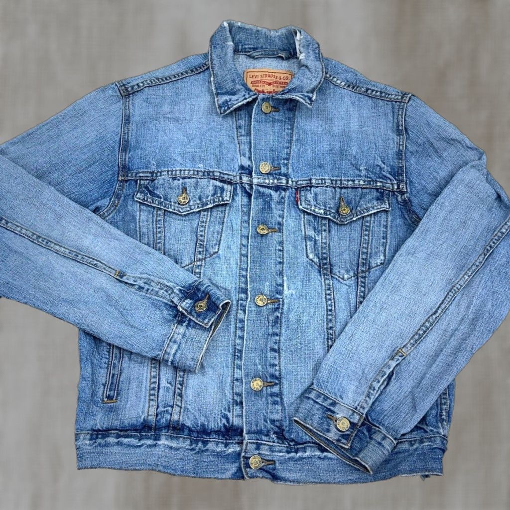 Levi's VINTAGE Levi's Denim Jacket Men M Med Wash Y2K Faded Trucker Retro 70507 Size US M / EU 48-50 / 2 - 1 Thumbnail