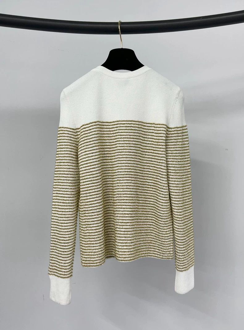 Chanel Chanel Gold two-piece striped cardigan coat Size XS / US 0-2 / IT 36-38 - 2 Thumbnail