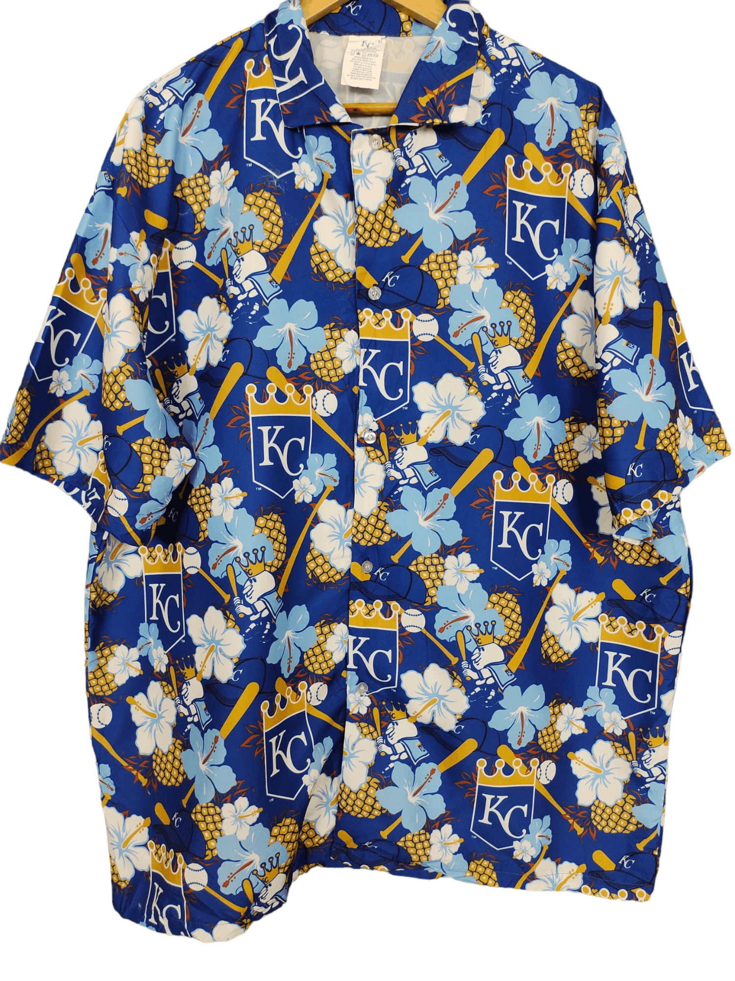MLB Vintage Kansas City Royals Mlb Team Hawaiian Shirt Size US XL / EU 56 / 4 - 2 Thumbnail