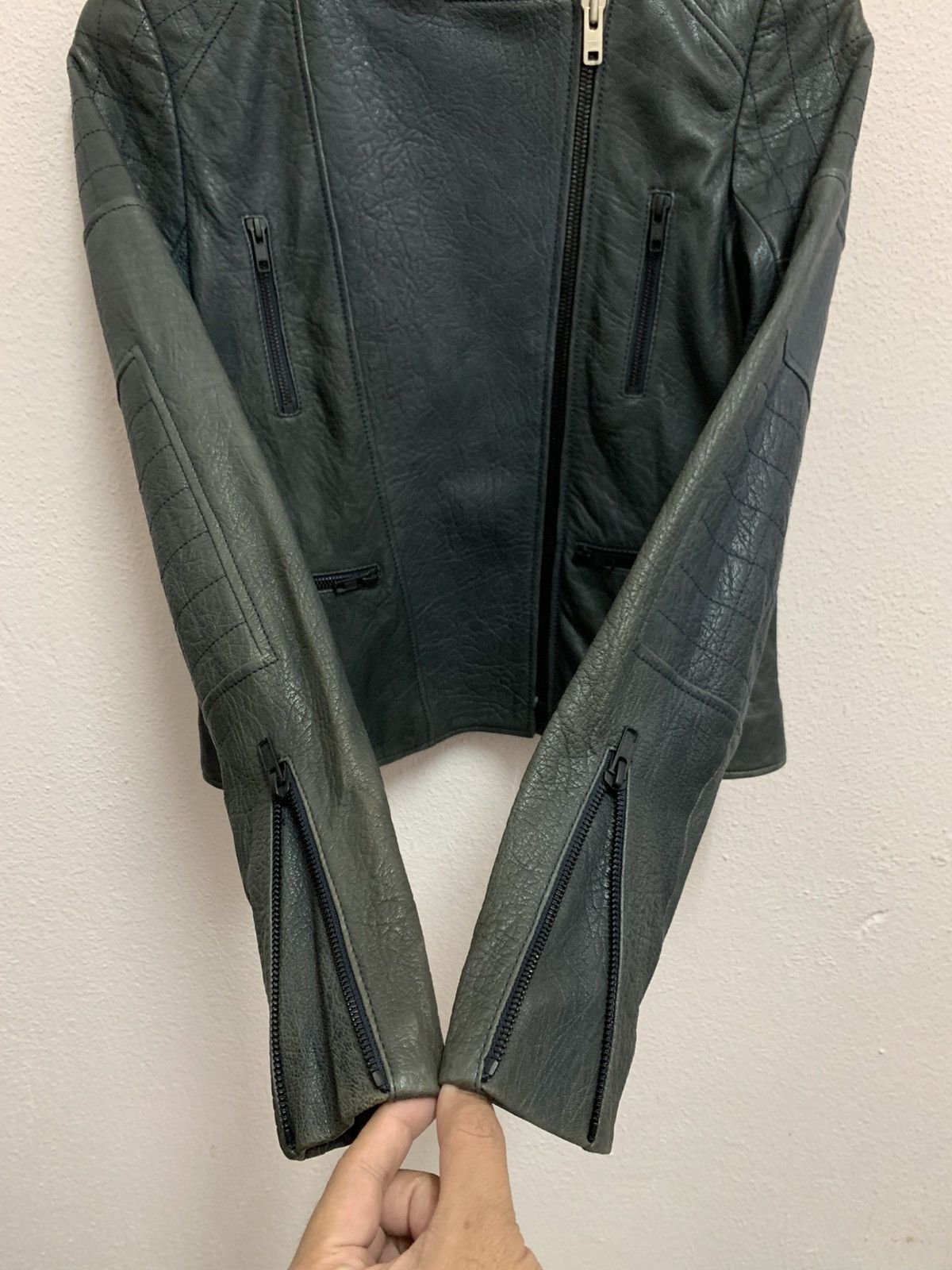 Theory THEORY Lamb Leather Zipper Jacket Size S / US 4 / IT 40 - 8 Thumbnail