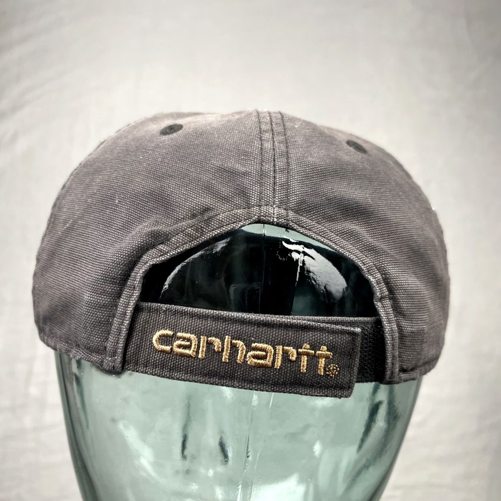 Carhartt Carhartt Hat Cap Mens Adjustable Black Canvas 6 Panel Workwear Strap Back Fade Size ONE SIZE - 6 Thumbnail