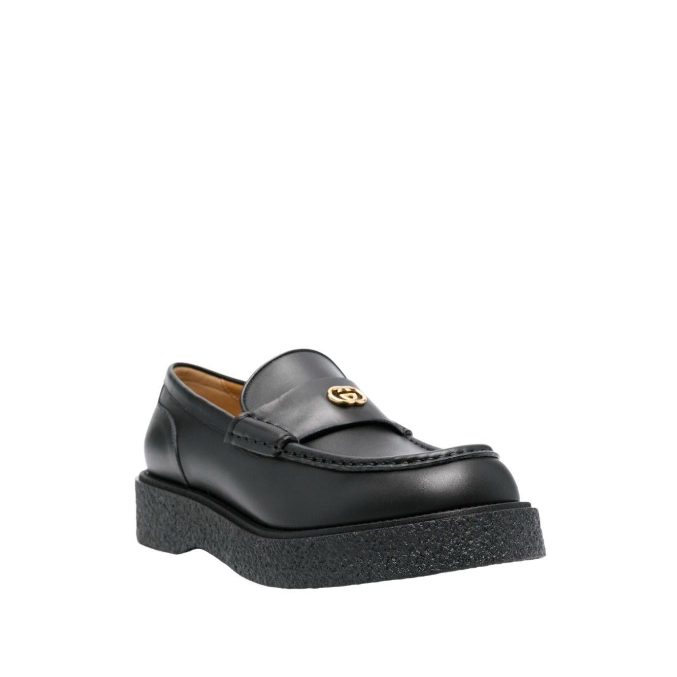 Gucci GUCCI Interlocking G Men's Black Platform Loafers New & Auth Size US 9 / EU 42 - 2 Thumbnail
