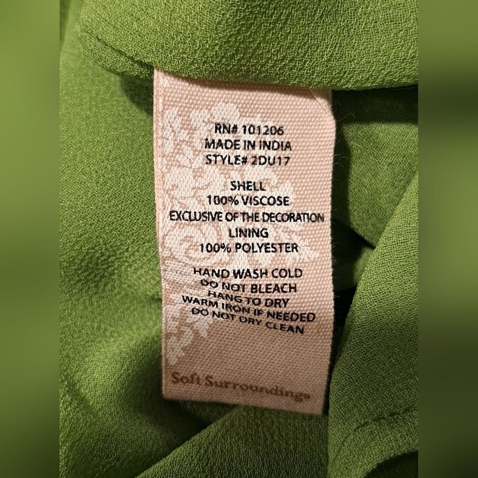 Other Soft Surroundings green sleeveless blouse w/ lace, Small Size S / US 4 / IT 40 - 5 Thumbnail