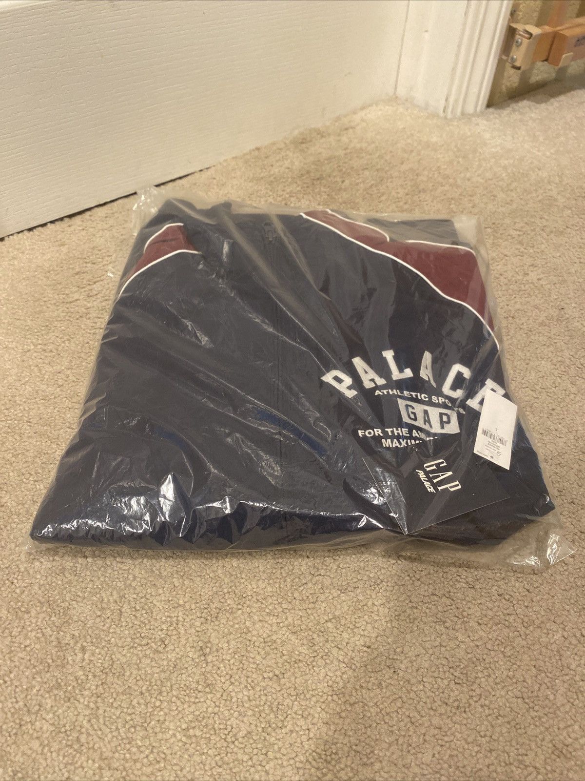 image of Gap Nylon Track Top Navy Red Size Large in Navy/Red, Men's