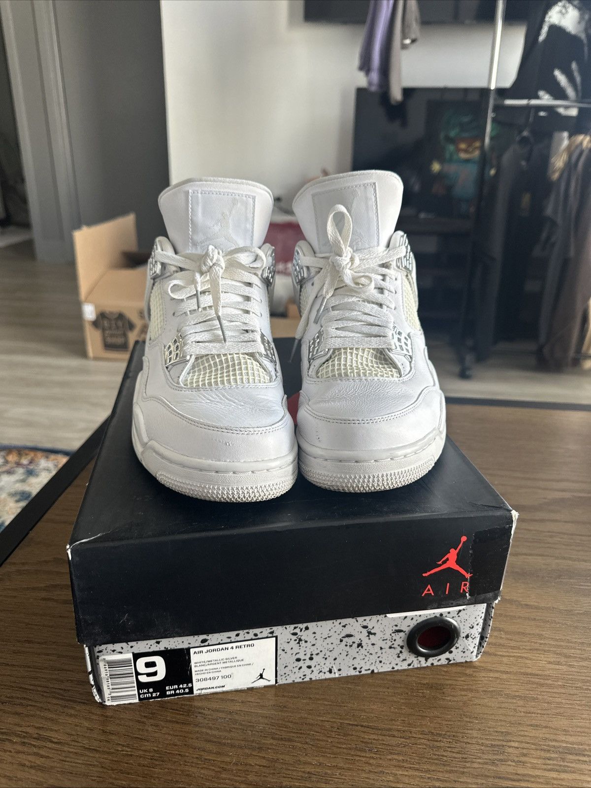 Jordan Brand Jordan Retro 4 Pure Money Size US 9 / EU 42 - 2 Thumbnail