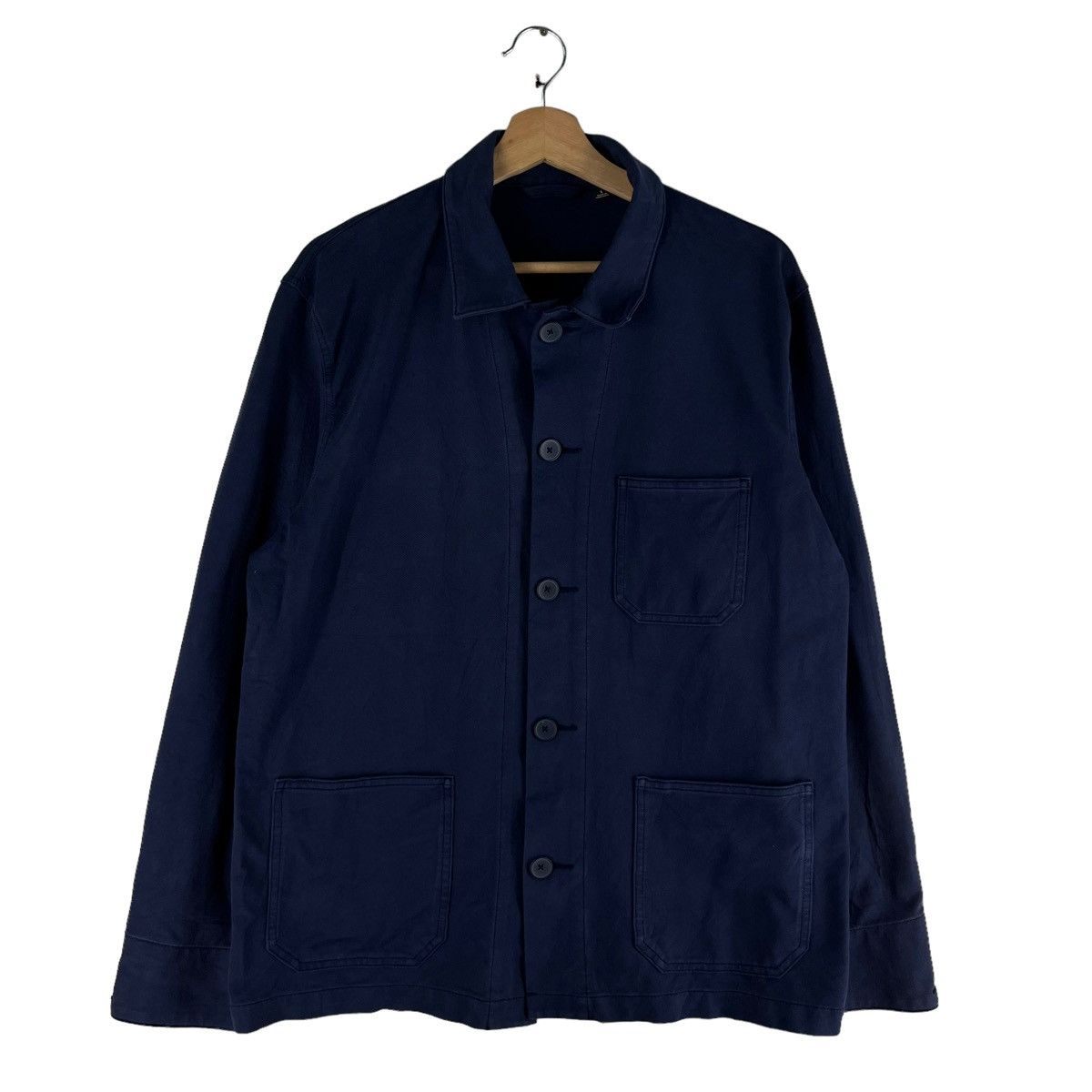 Indigo 🔥VTG WORKER CHORE BLUE BLUE JACKET UNIQLO ISSEY MIYAKE Size US L / EU 52-54 / 3 - 1 Thumbnail