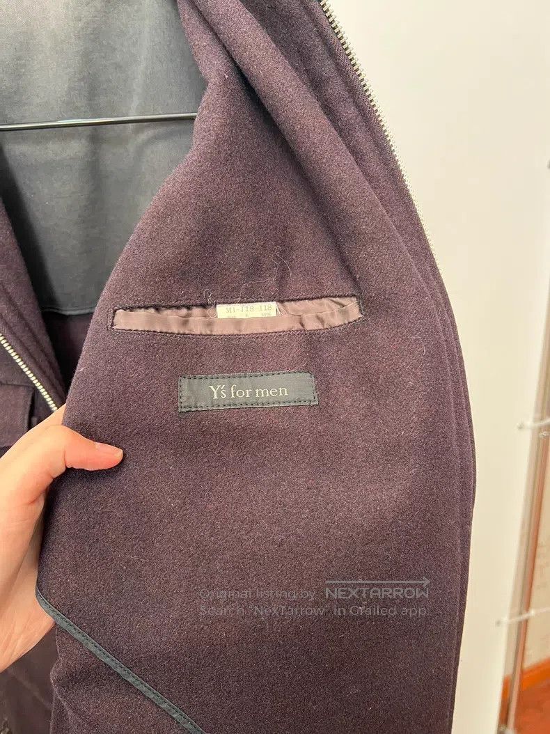 Yohji Yamamoto YOHJI YAMAMOTO Purple Wool Blend Coat Size US L / EU 52-54 / 3 - 7 Thumbnail