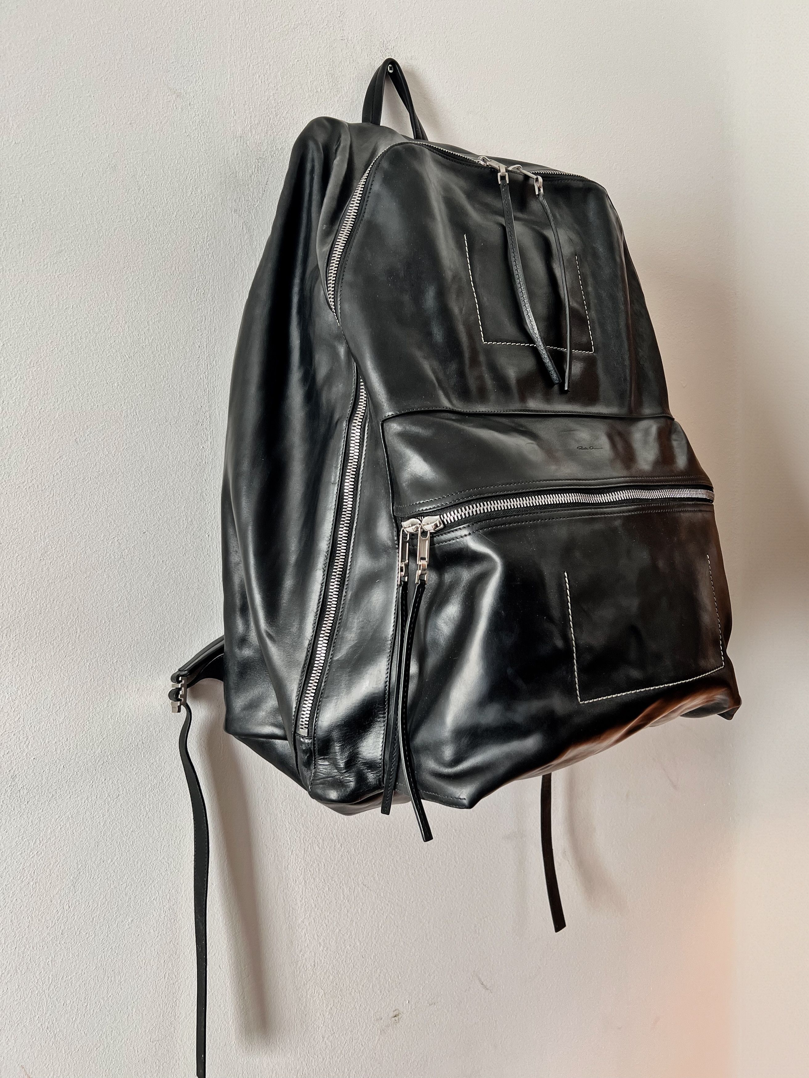 Rick Owens Very Rare Very Big Leather Backpack Size ONE SIZE - 5 Thumbnail