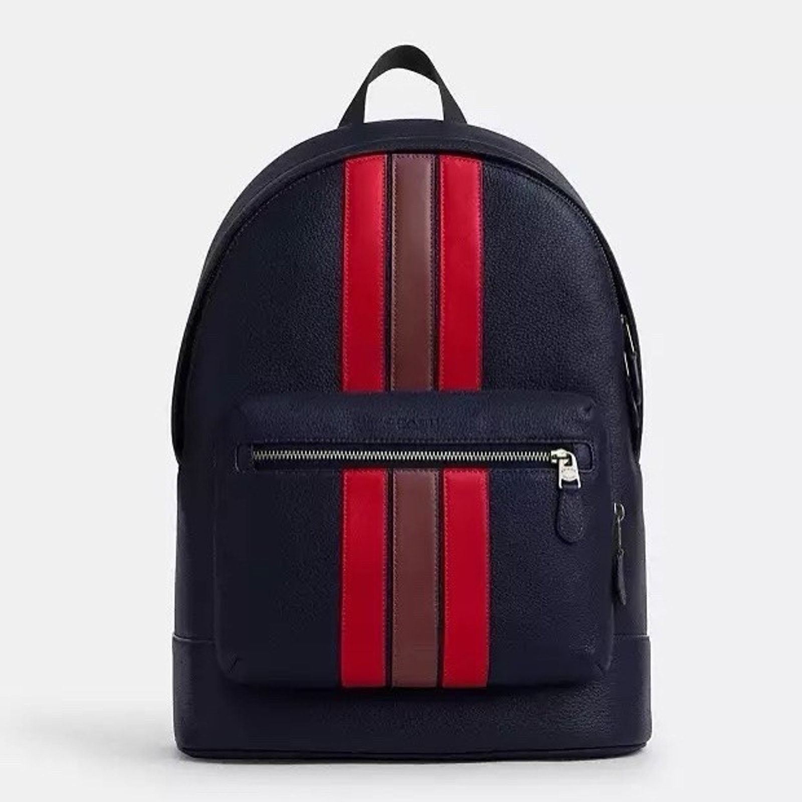 Coach NWT Coach West Backpack Varsity Stripe CBI37 Midnight Navy Size ONE SIZE - 6 Thumbnail
