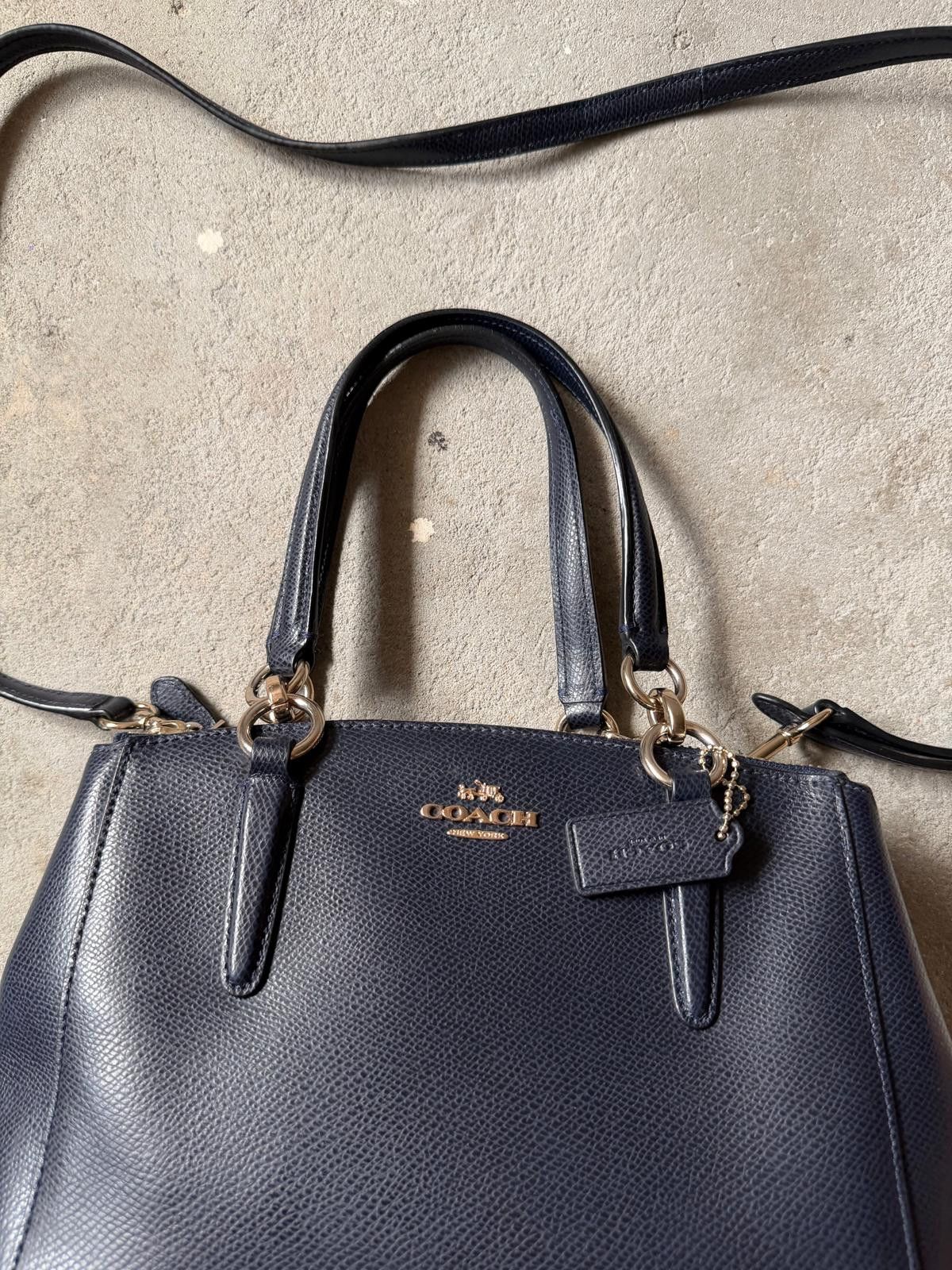 Coach Coach 2Way Mini Chirstie Carryall Shoulder Bag Navy Size ONE SIZE - 3 Thumbnail