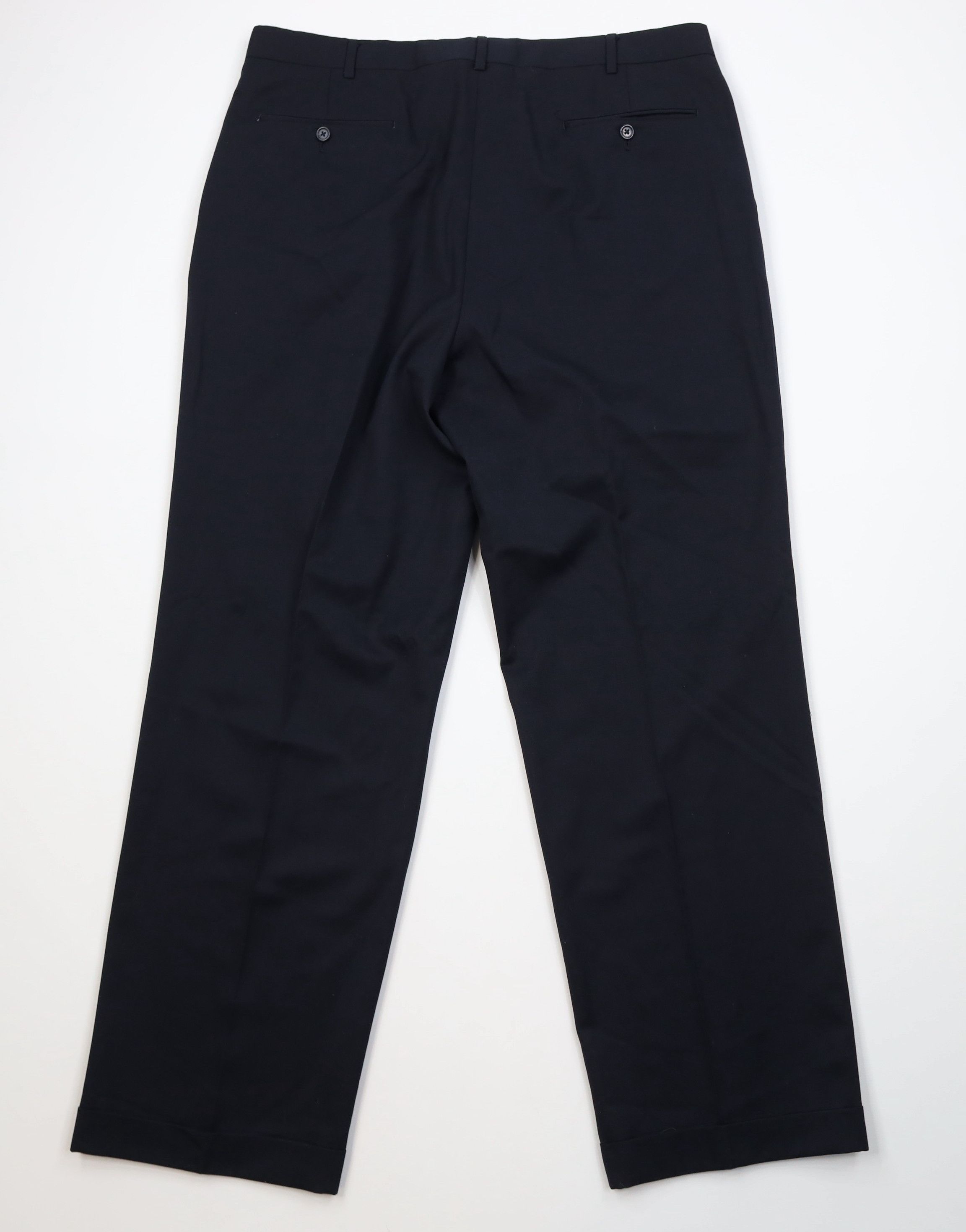 Vintage Vintage 90s Streetwear Wool Wide Leg Chino Pants Navy Blue Size US 38 / EU 54 - 10 Thumbnail