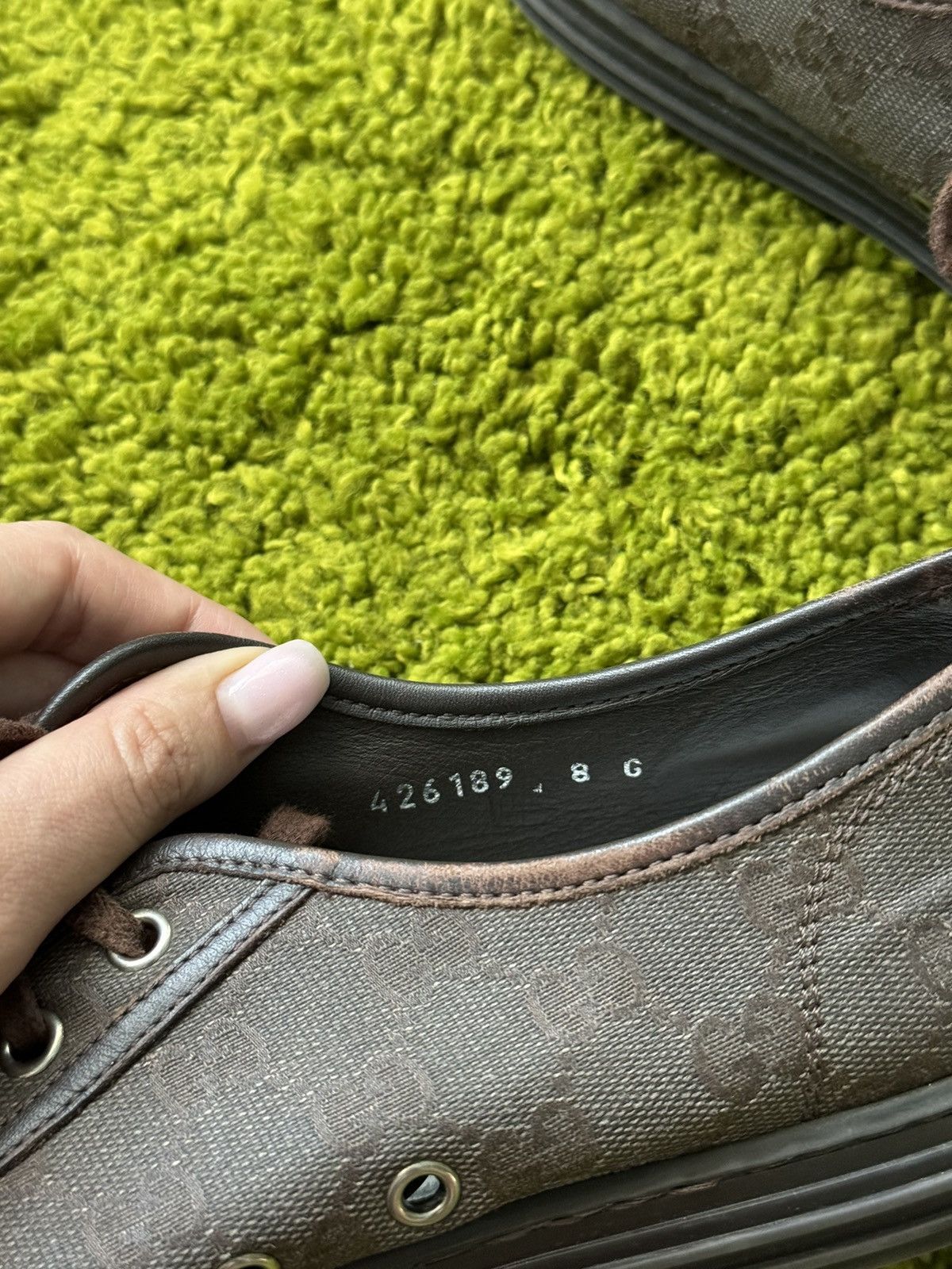 Designer × Gucci Gucci GG monogram leather sneakers Size US 8 / EU 41 - 14 Thumbnail