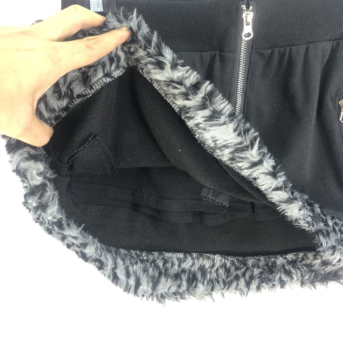 Japanese Brand Dig Deep Leopard Faux Fur Punk Gothic Mini Skirt Size 27" / US 4 / IT 40 - 11 Thumbnail