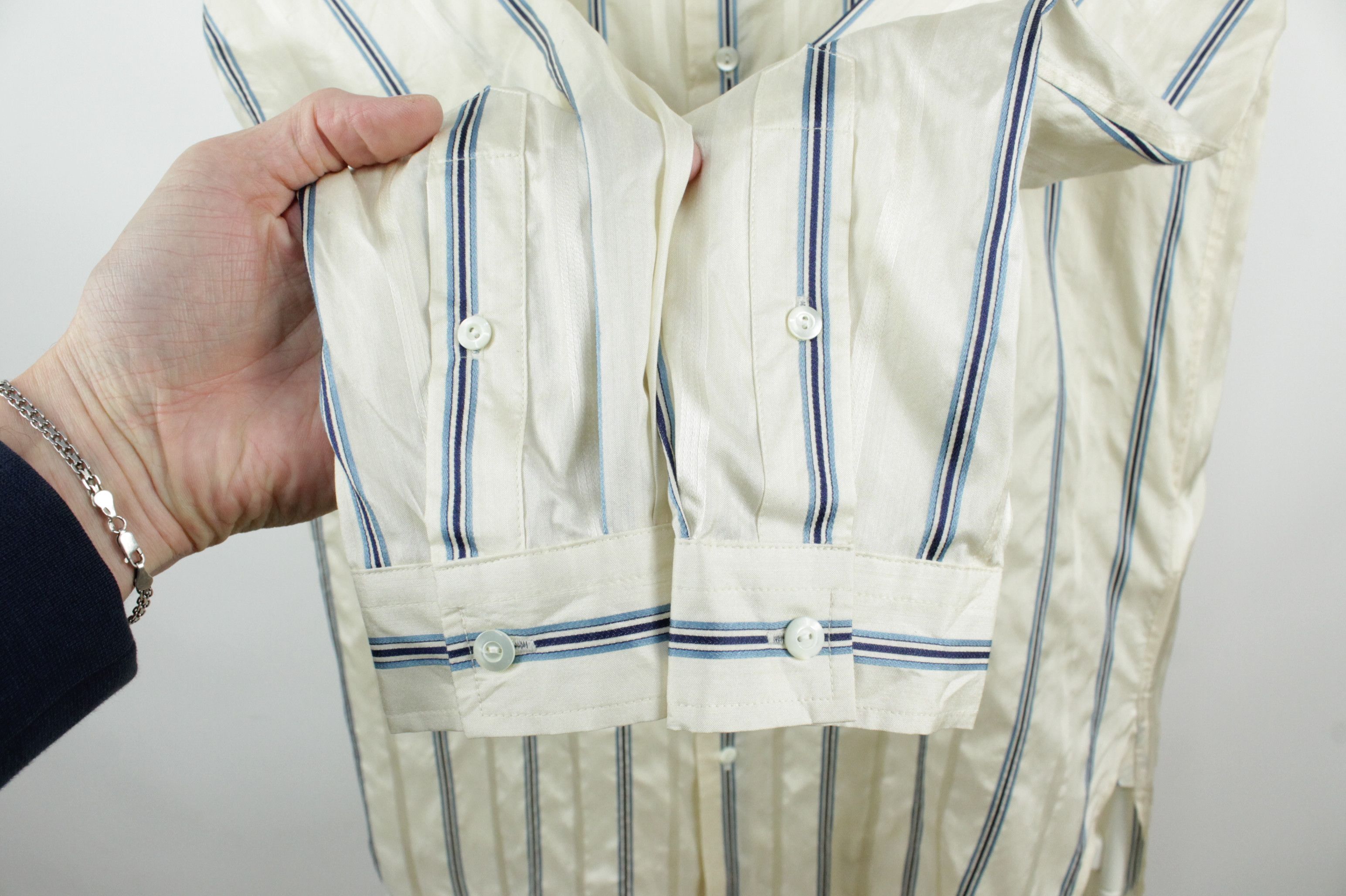 Polo Ralph Lauren Polo Ralph Lauren Mulberry Silk Striped Shirt Women's Size M / US 6-8 / IT 42-44 - 4 Thumbnail