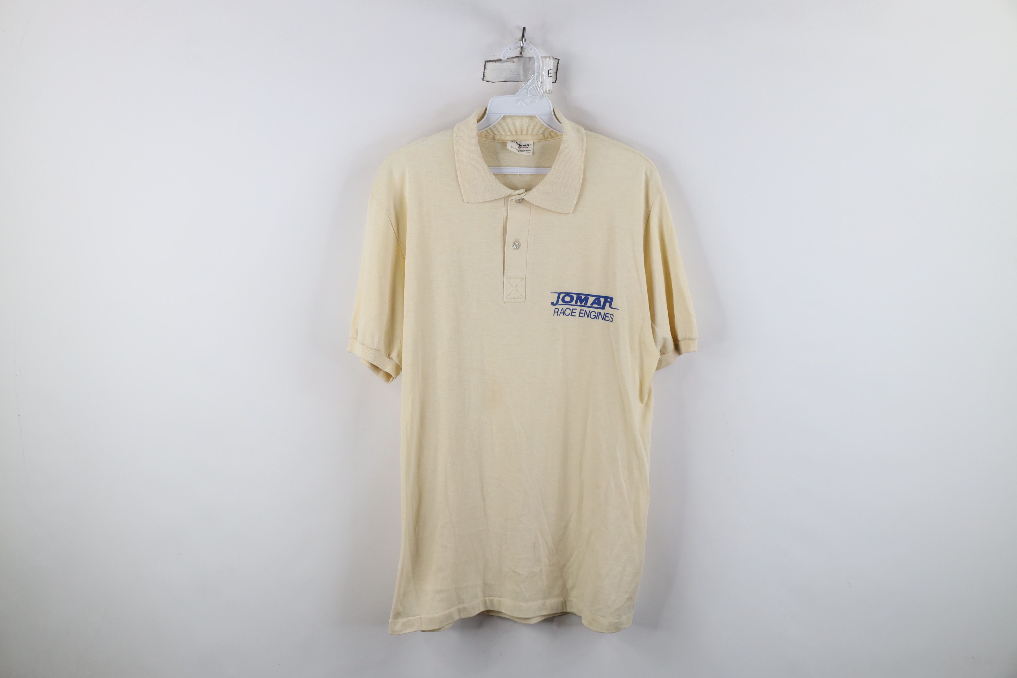 Vintage Vintage 70s 80s Jomar Race Engines Collared Polo Shirt USA Size US L / EU 52-54 / 3 - 1 Thumbnail