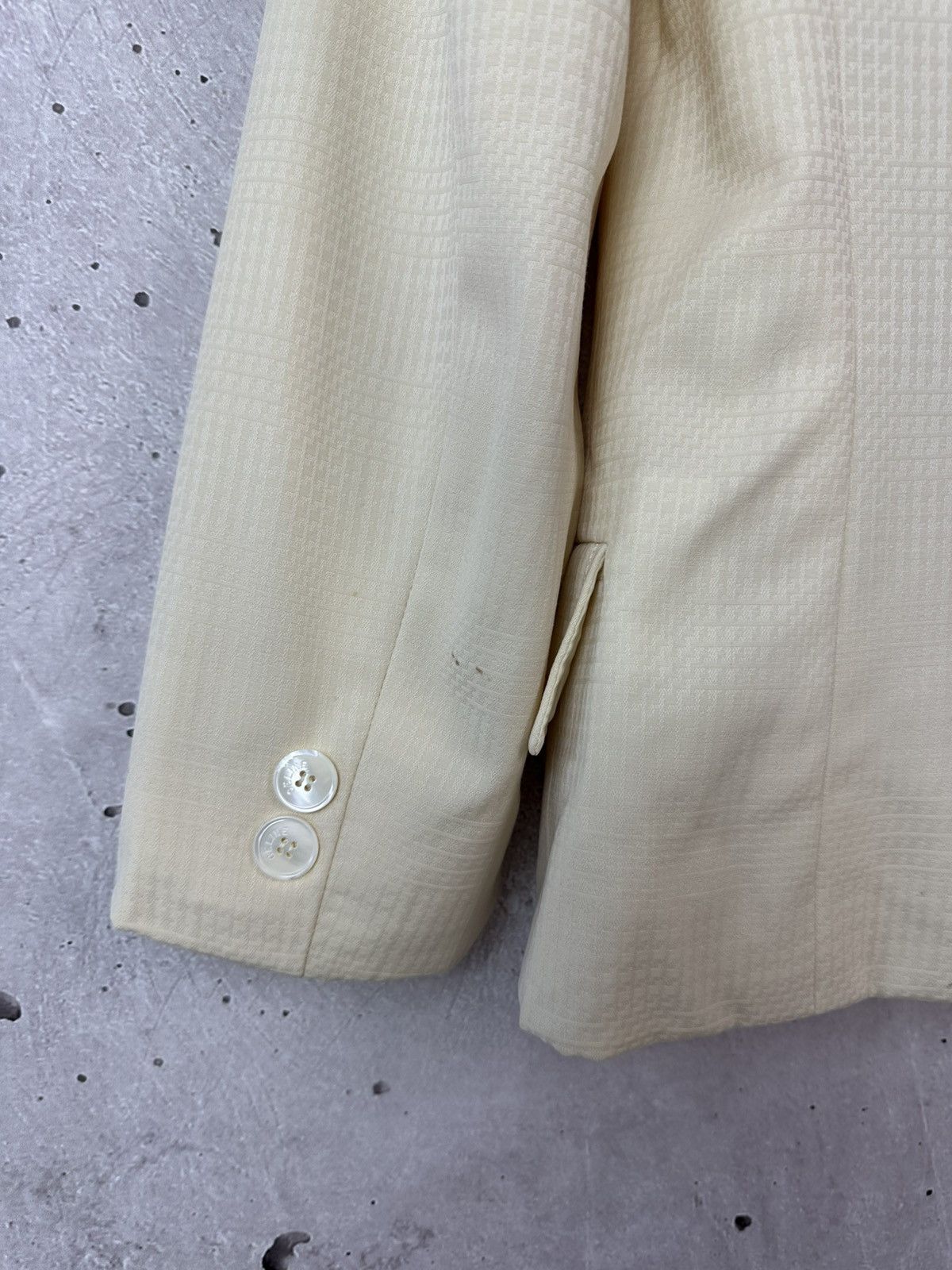 Celine Vintage Celine Paris Beige Wool Women’s Blazer Jacket Size S / US 4 / IT 40 - 16 Thumbnail