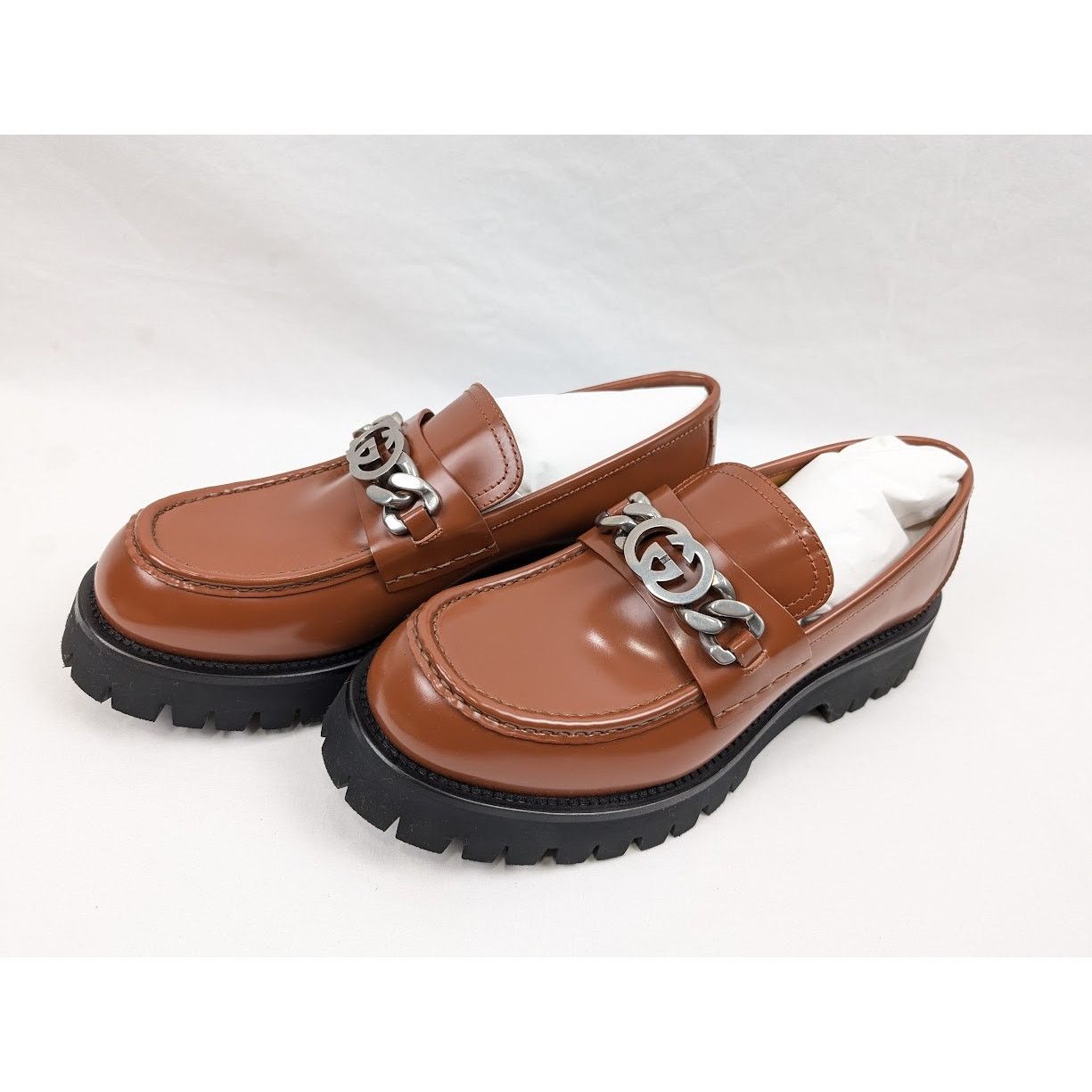 Gucci o1rshd1 Cordovan Lux Loafers in Rust Size US 12 / EU 45 - 19 Thumbnail