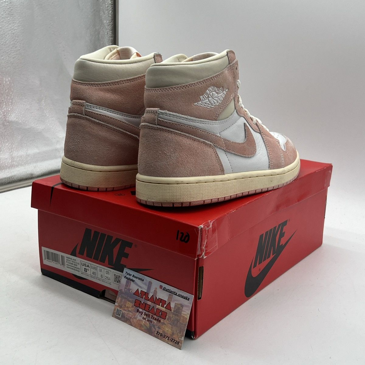 Jordan Brand Wmns air Jordan 1 high washed pink Size US 8.5 / EU 41-42 - 5 Thumbnail