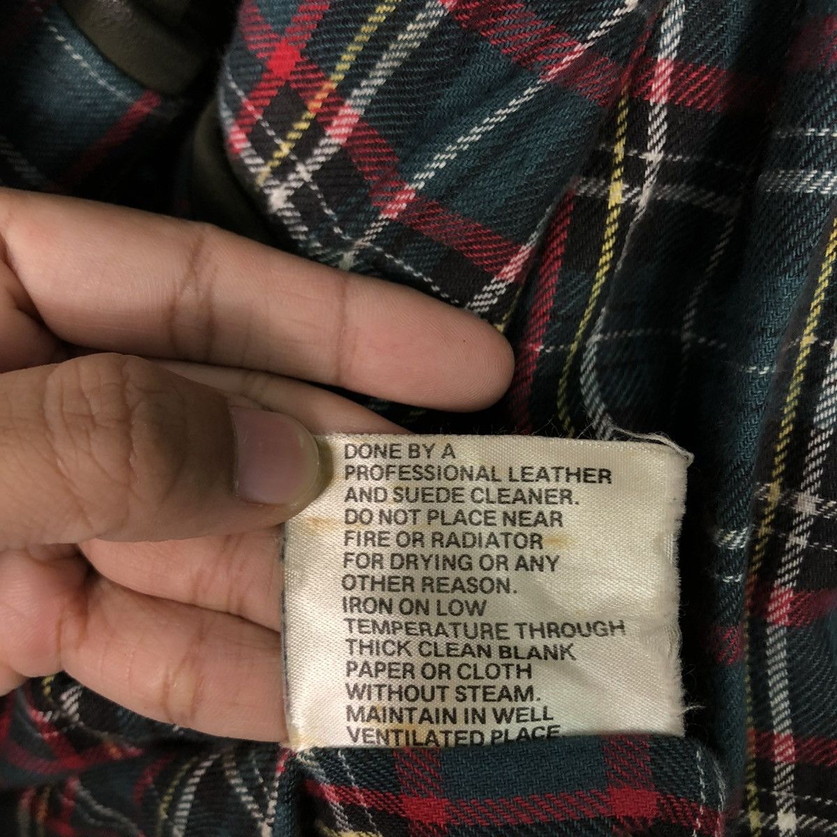 Vintage 🔥VINTAGE GENUINE LEATHER JACKET RICO’S BLANKET TARTAN DESIGN Size US S / EU 44-46 / 1 - 22 Thumbnail