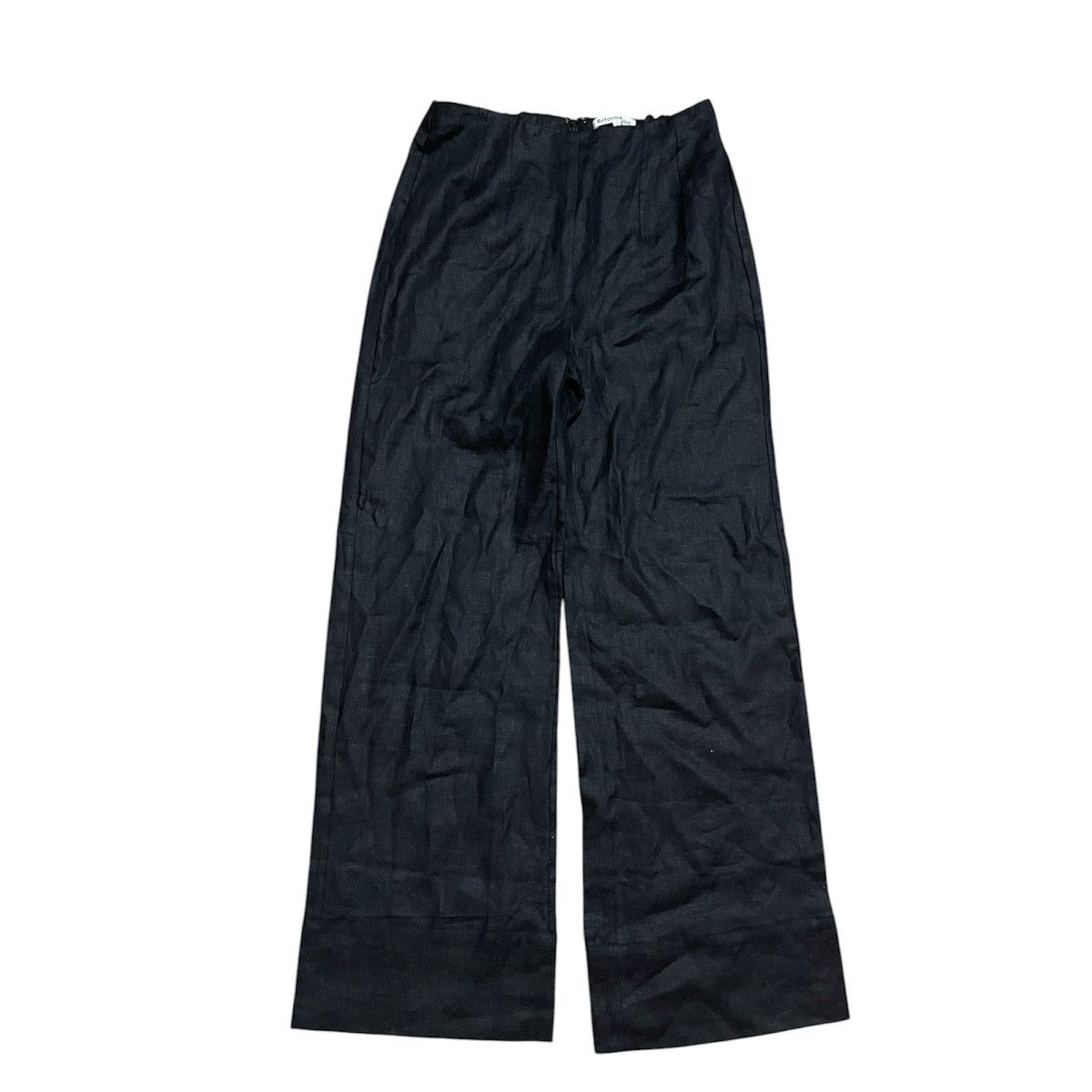 Reformation Reformation Women 100% Linen Wide Leg Black Pants Sz 2 Size 26" / US 2 / IT 38 - 1 Thumbnail