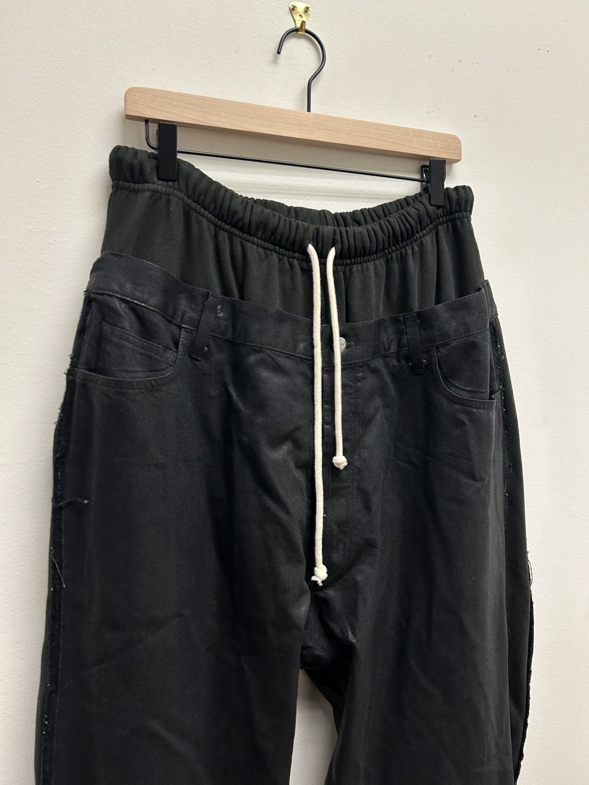 RRR-123 RRR-123 Waxed Hybrid Double Layered Sweatpants Size US 30 / EU 46 - 2 Thumbnail