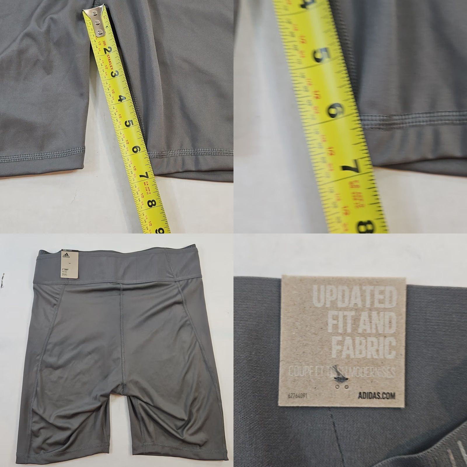 Adidas Adidas Primegreen Aeroready Techfit 3" Mid Rise Volleyball Shorts Gray L Adult Women Size 36" / US 14 / IT 50 - 8 Thumbnail