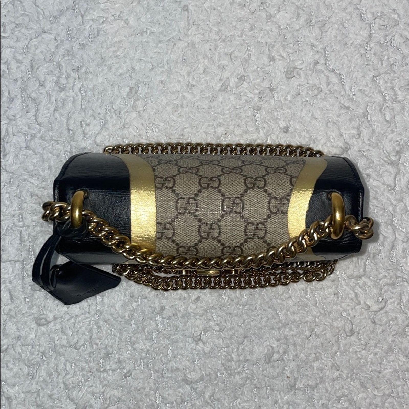 Gucci Gucci Padlock GG Supreme Chain Bag Black/Gold Size ONE SIZE - 8 Thumbnail