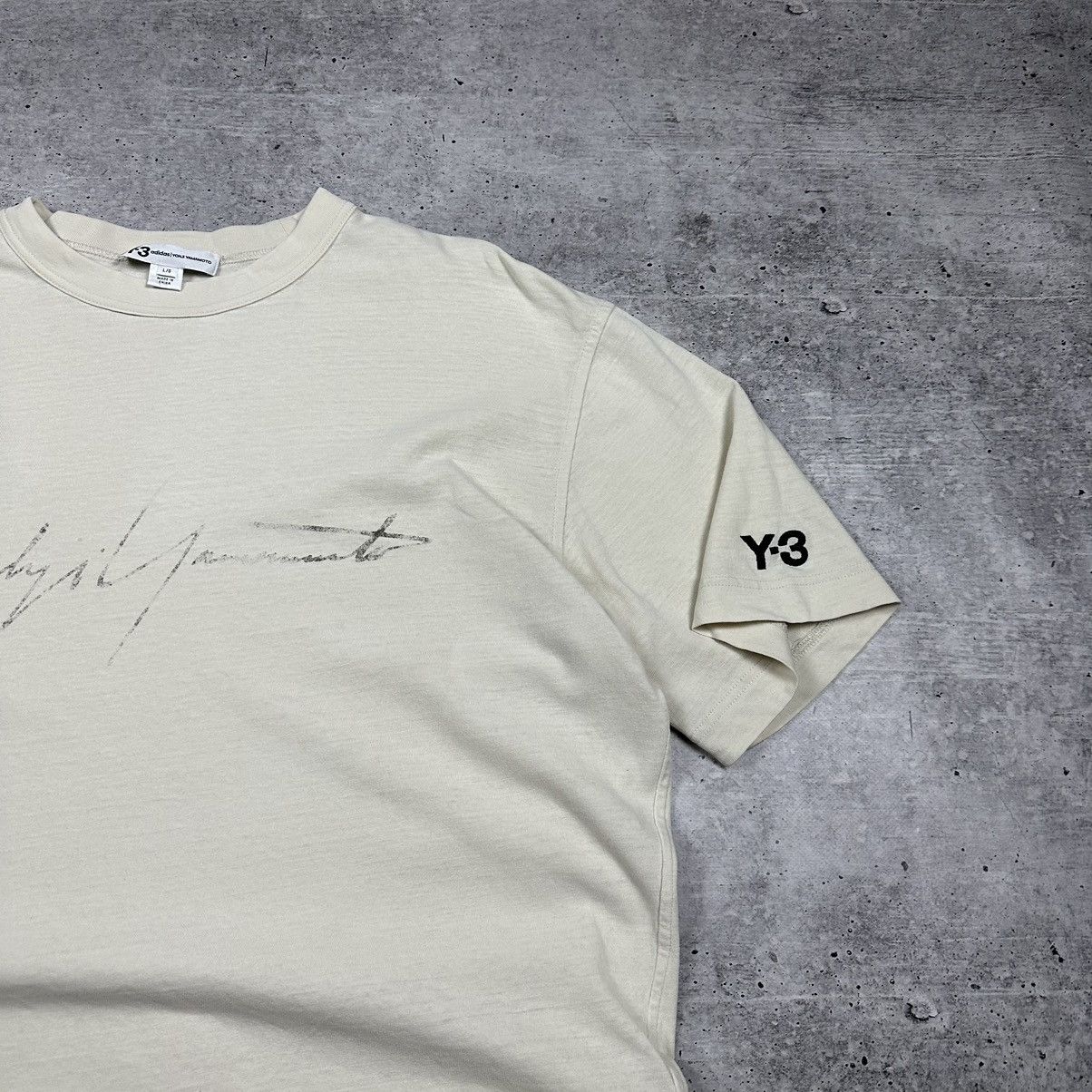 Yohji Yamamoto Adidas Y-3 Yohji Yamamoto Signature Print T-shirt Men’s Size US L / EU 52-54 / 3 - 3 Thumbnail